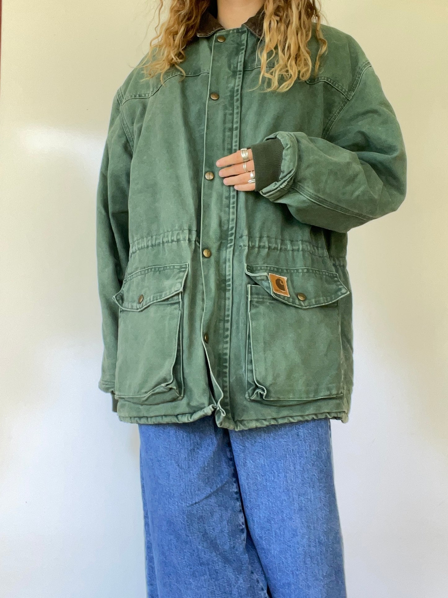 90s Carhartt Quilt Lined Hunter Green Canvas Jacket