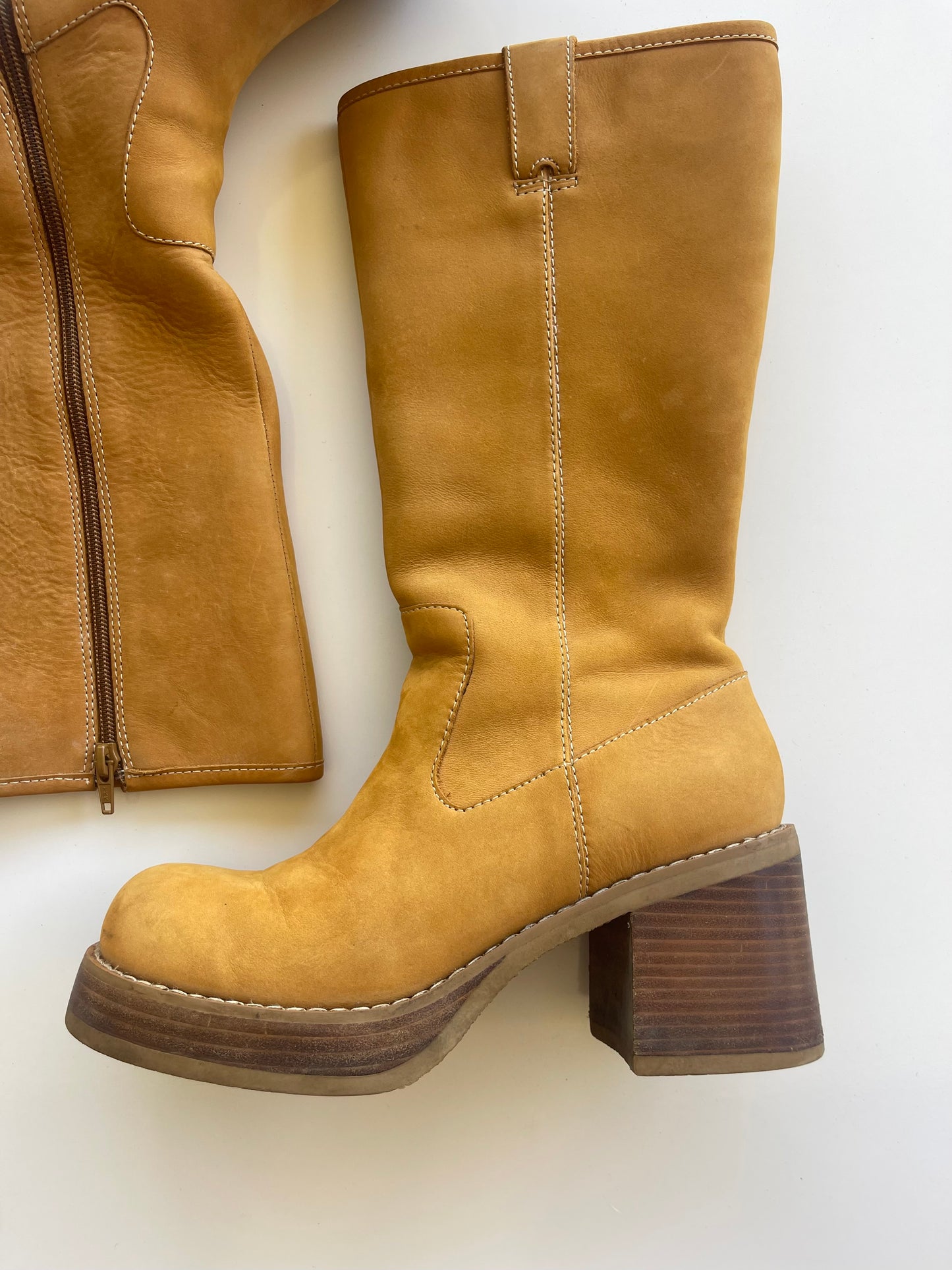 90s Candies Platform Leather Boots