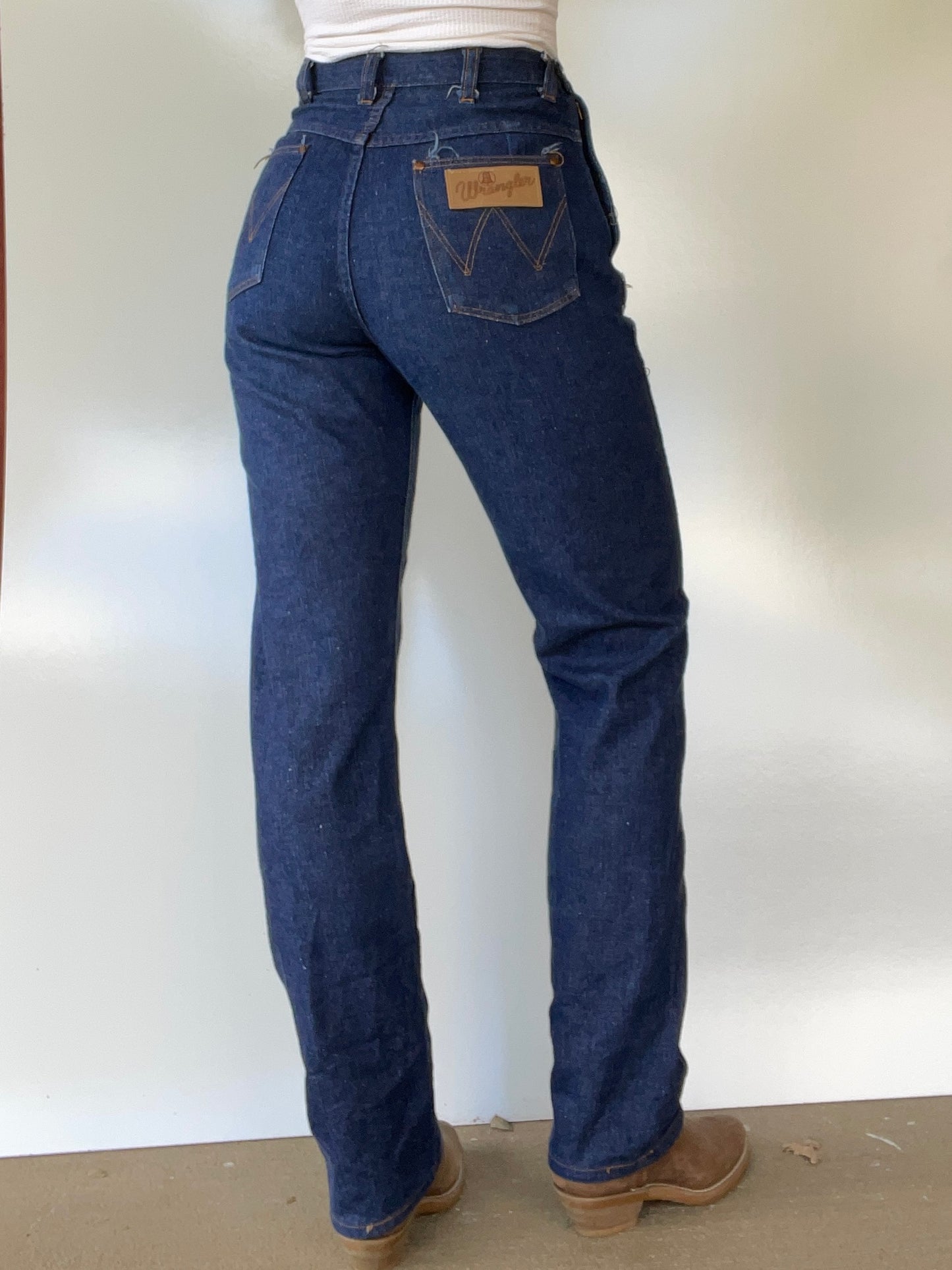 1950s Vintage Wrangler Blue Bell Side Zip Denim Jeans