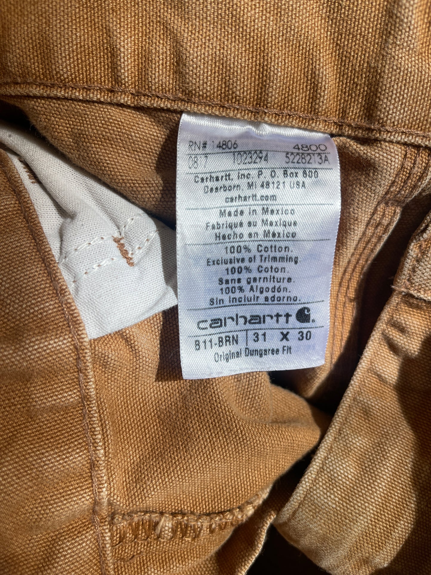 Tan Carhartt Cargo Pants