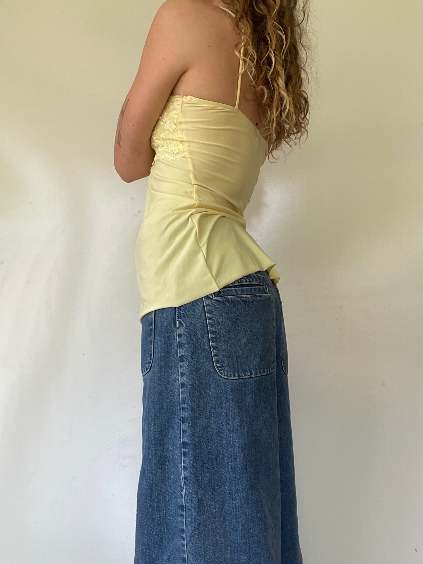 90s Yellow Beaded Tank Top