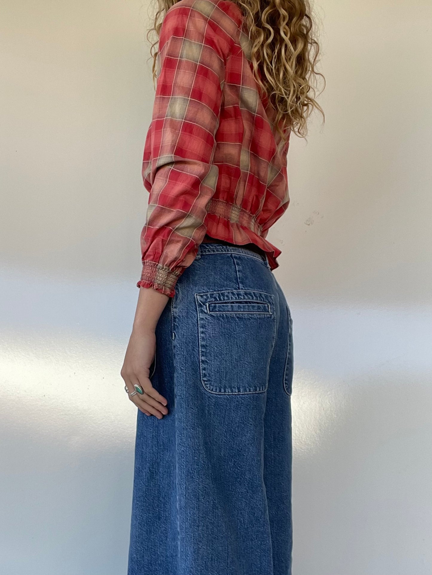 Ralph Lauren Plaid Button Up Blouse