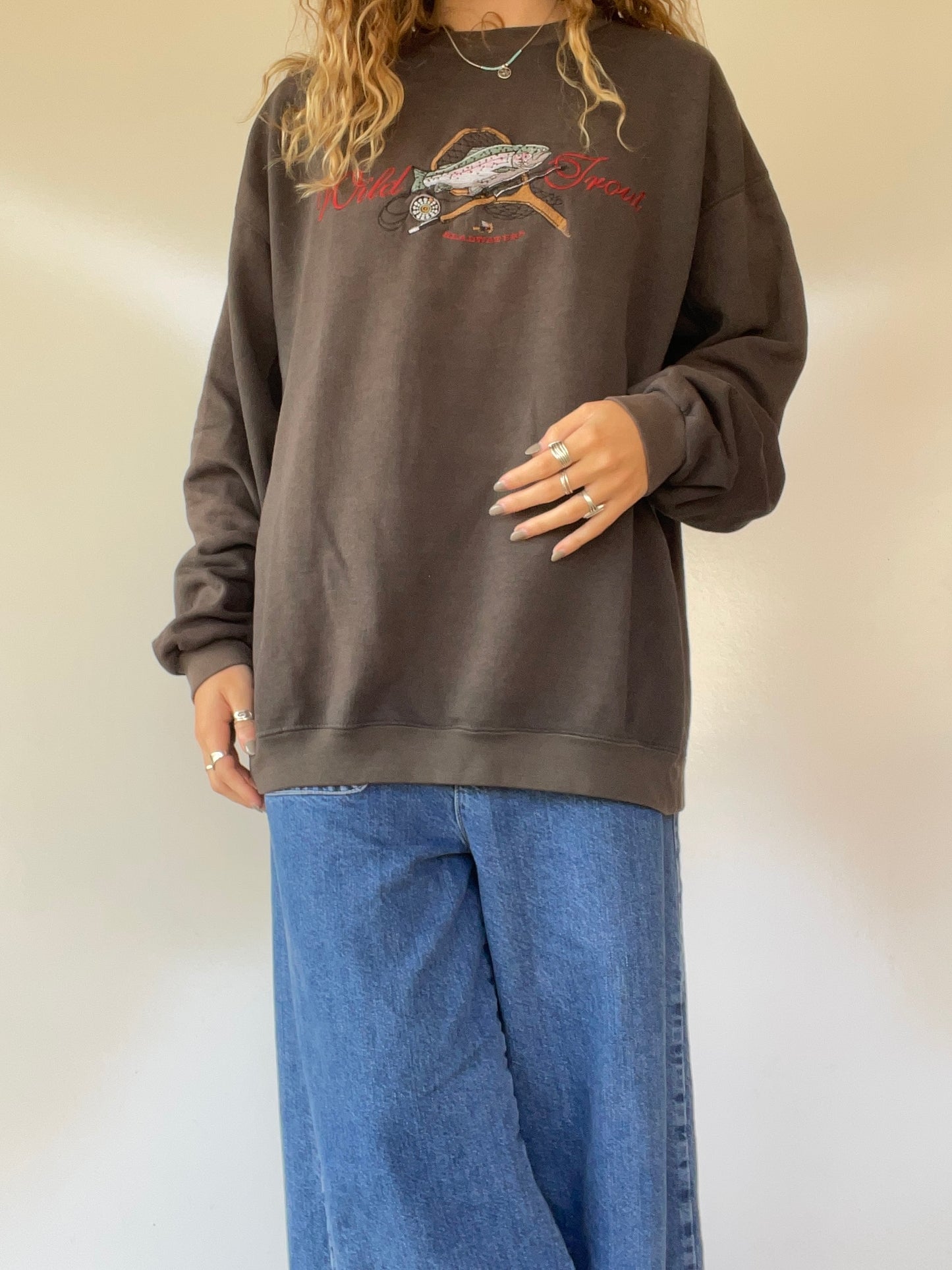 90s Fishing Graphic Crewneck