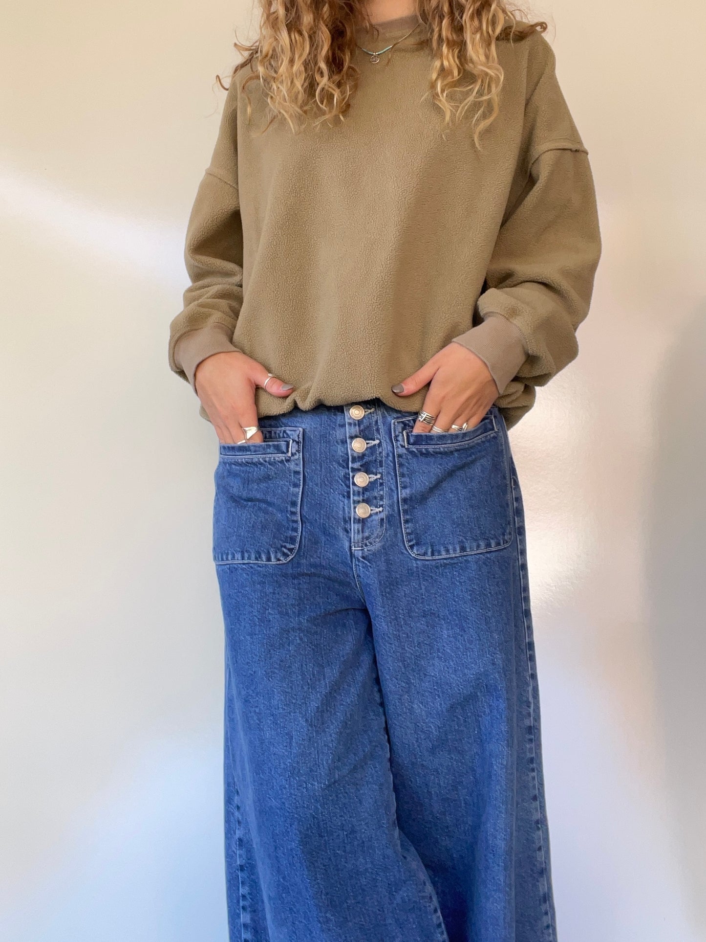World Market Olive Green Pullover