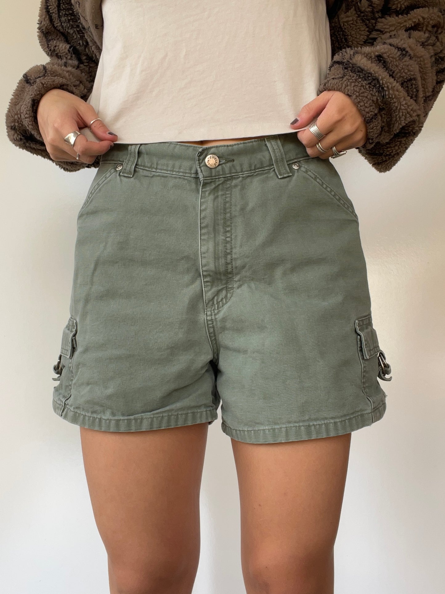 Vintage Lee Olive Green Cargo Shorts