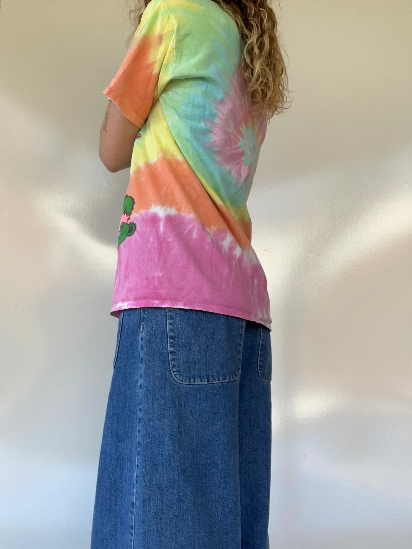 1995 Graphic Liquid Blue Grateful Dead Tie Dye T-Shirt