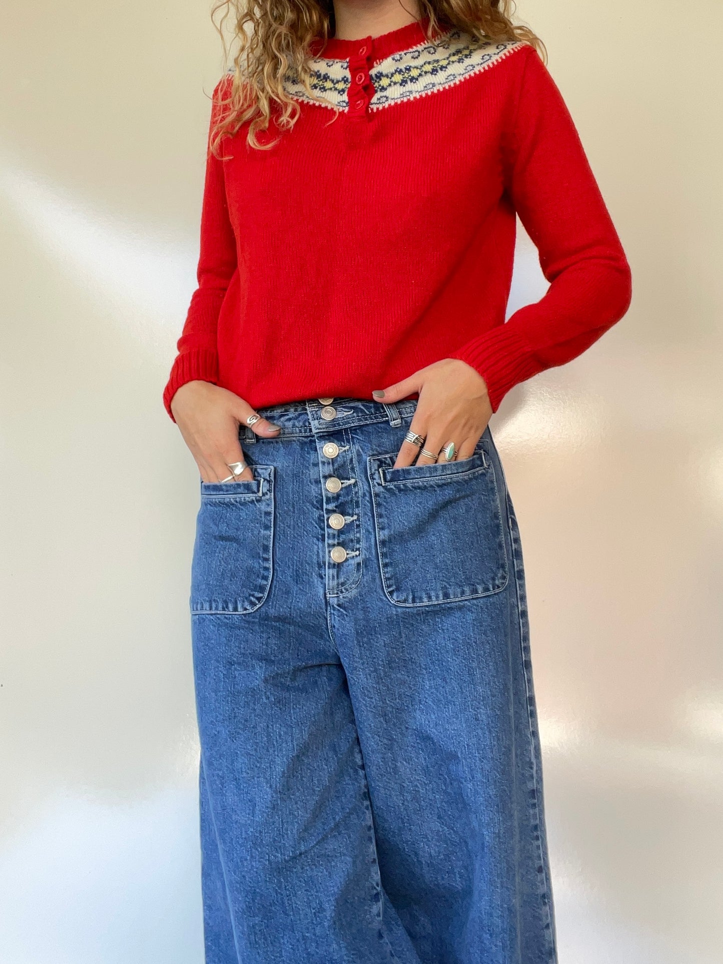 80s Red Sweater