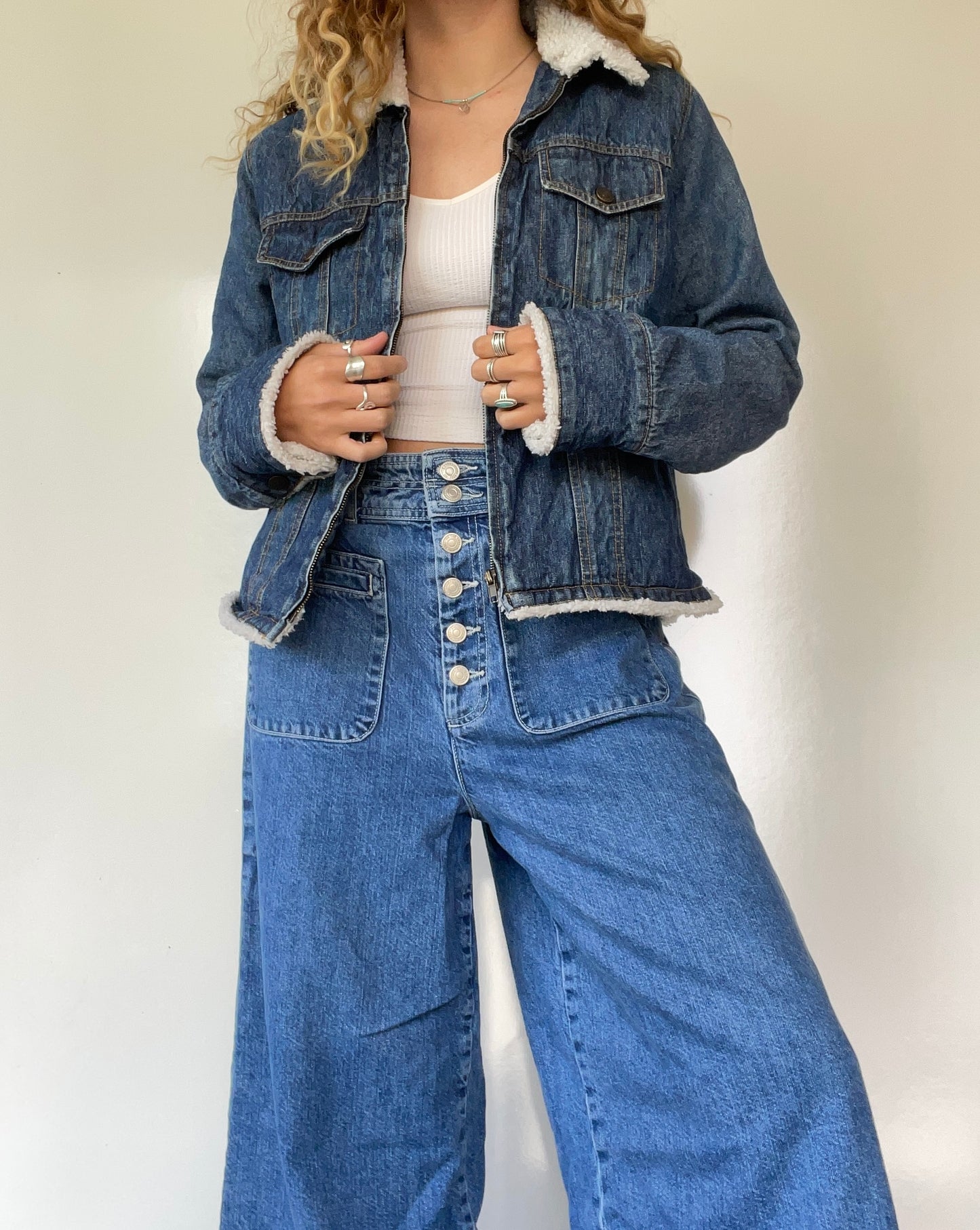 Vintage Sherpa Jean Jacket