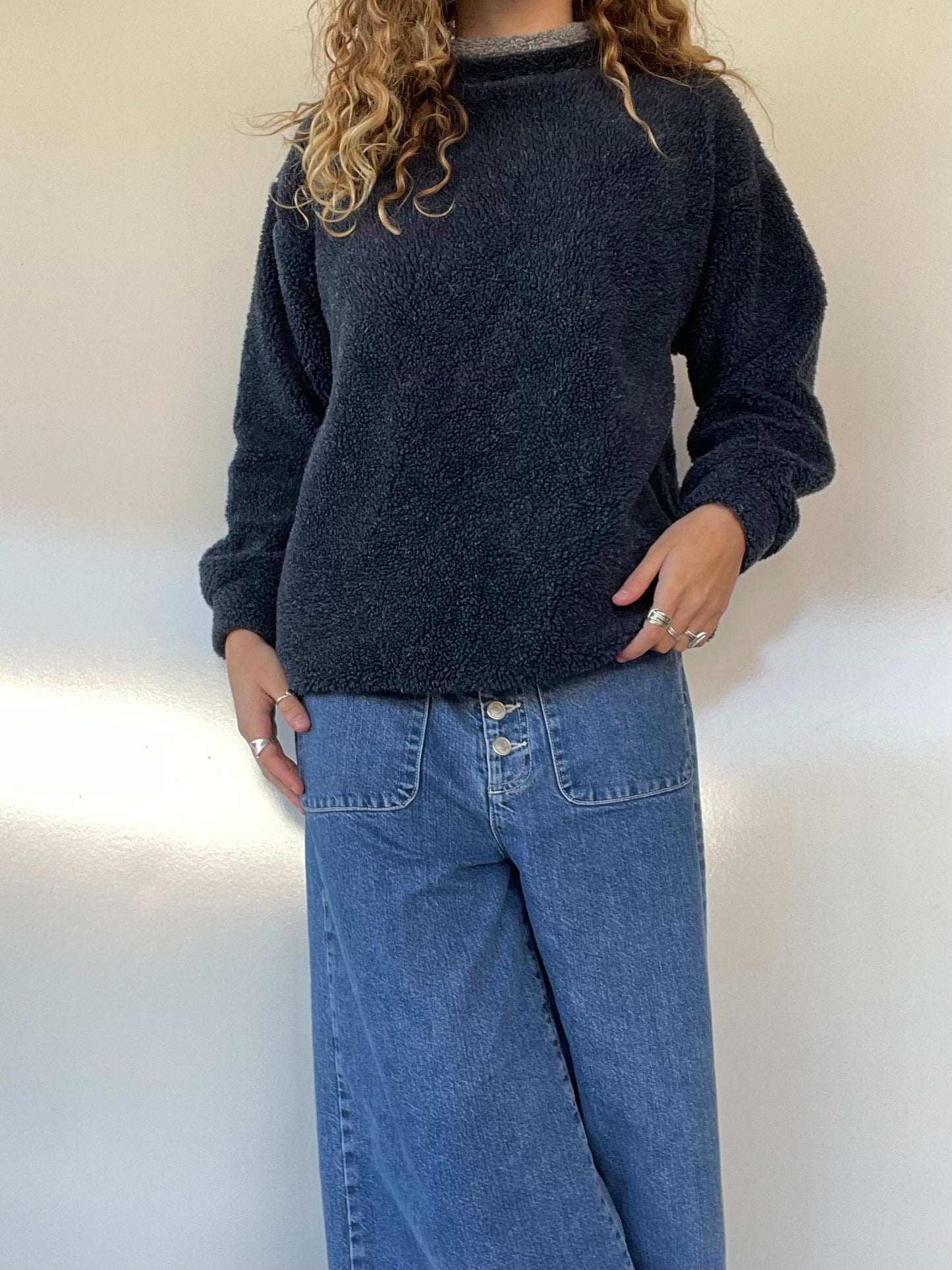 90s Collared Fleece Pullover