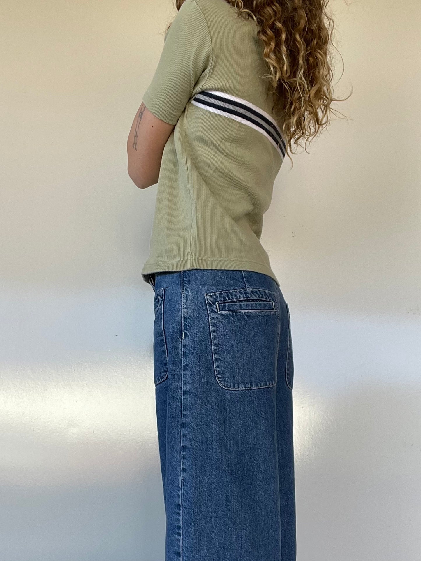 Vintage Ribbed Striped Top