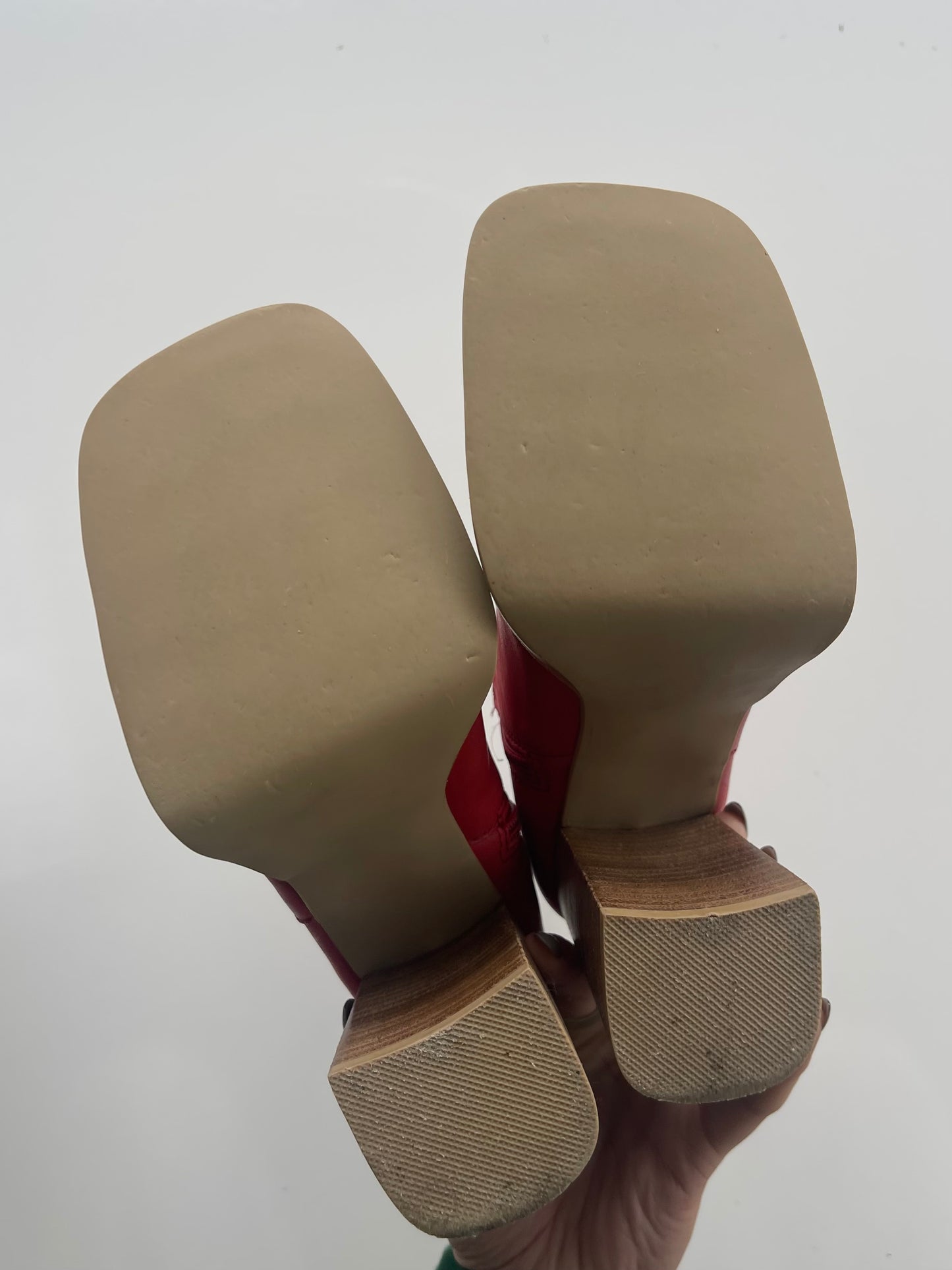 Vintage Candie’s Red Leather Platform Boots