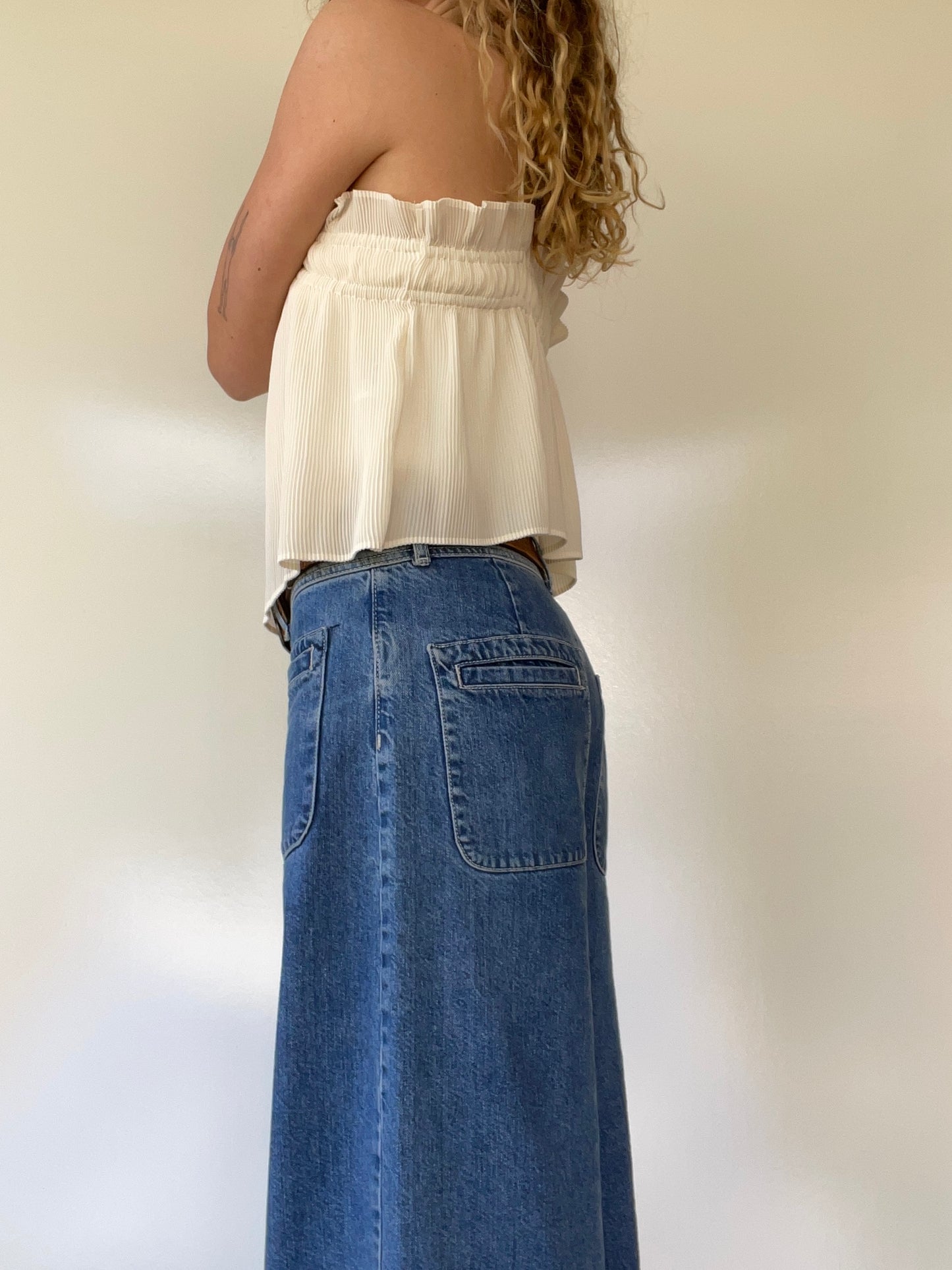 Banana Republic Cream Pleated Camisole