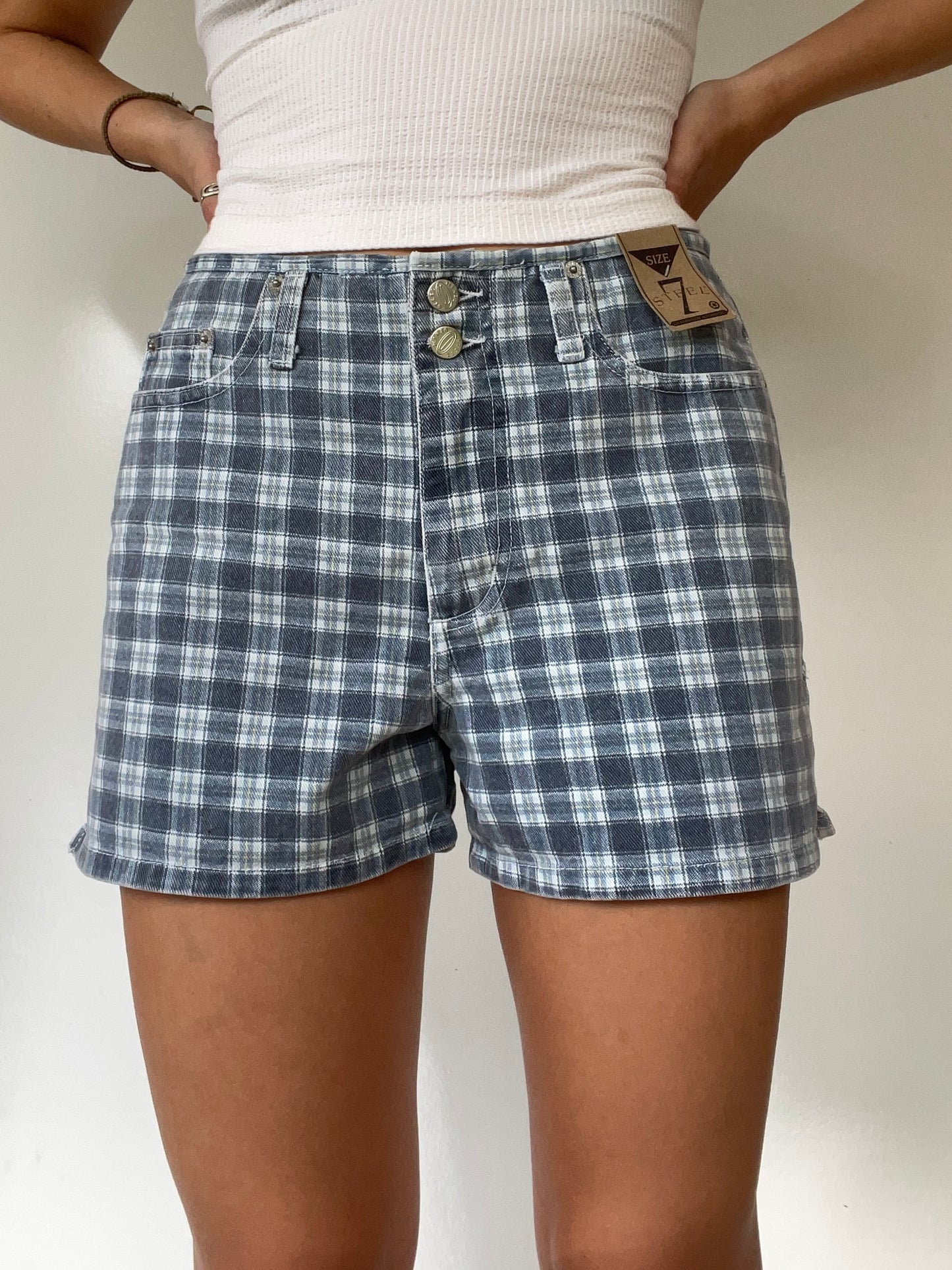 Vintage 7Steel Checkered Shorts