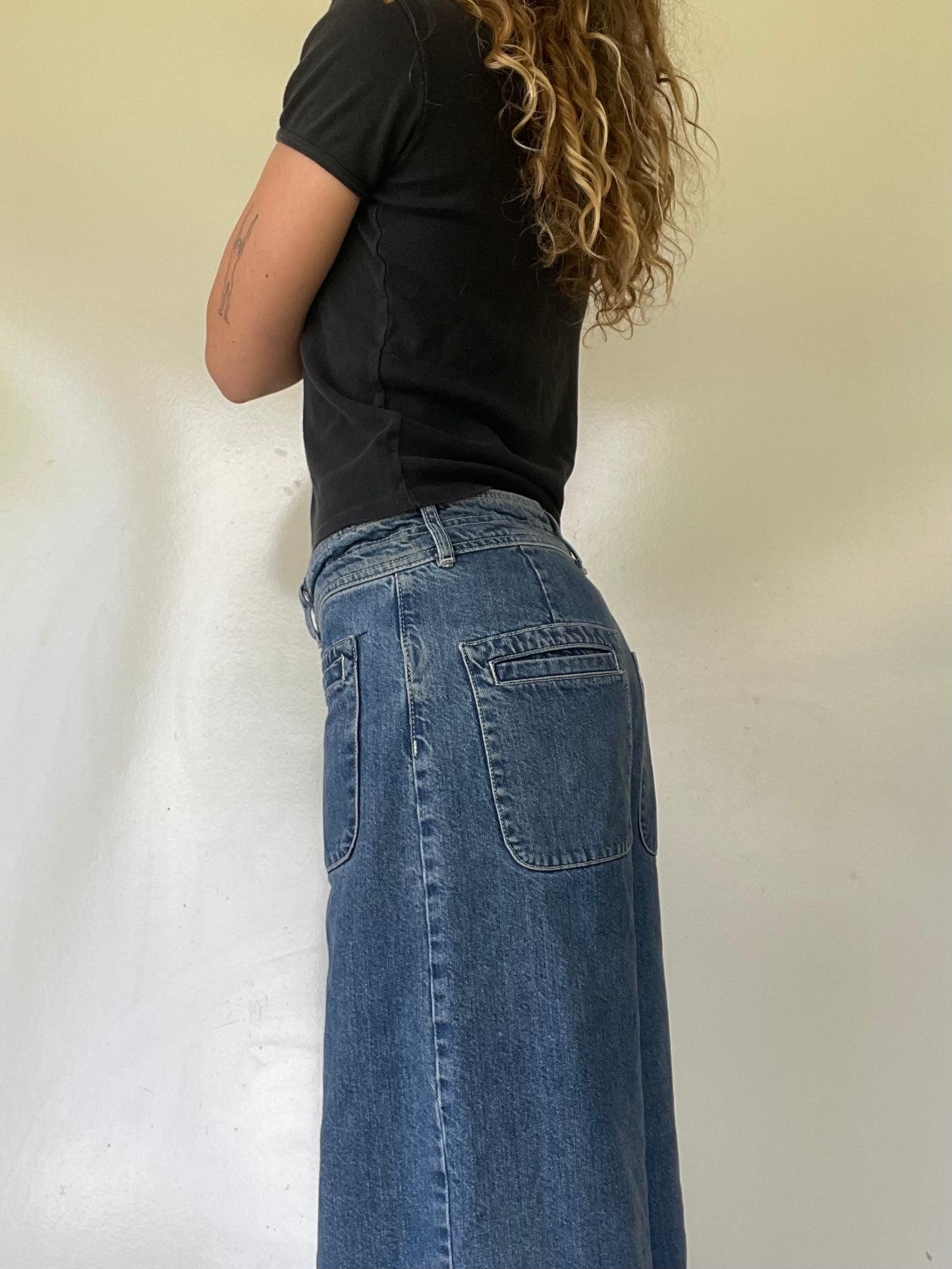 90s Graphic “Biker Trash” Baby Tee