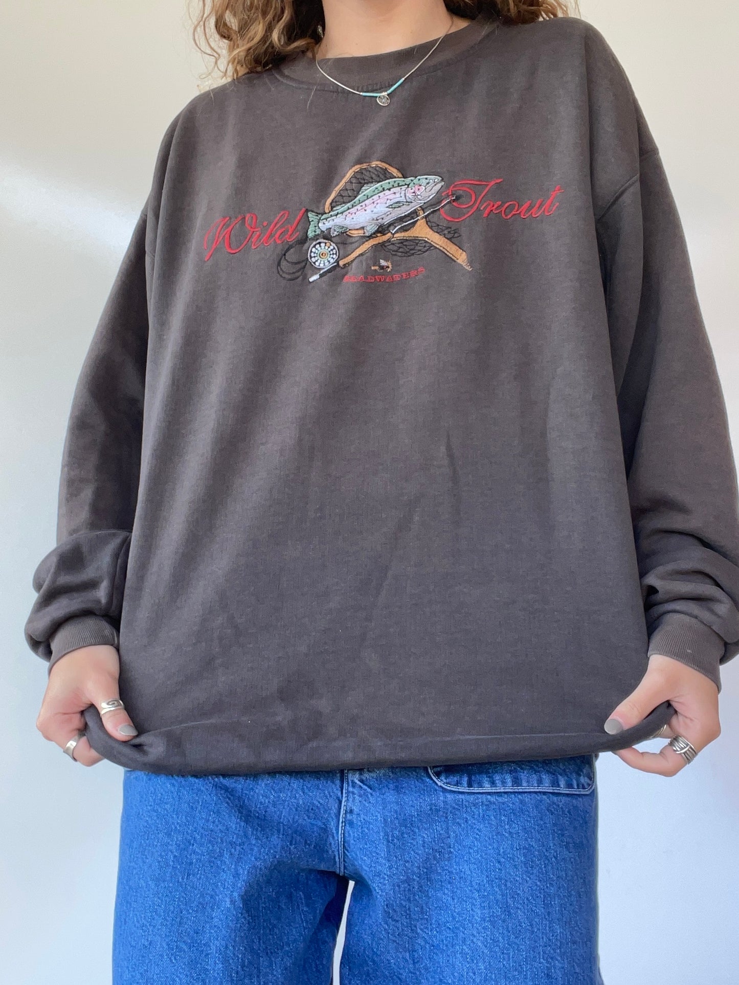 90s Fishing Graphic Crewneck