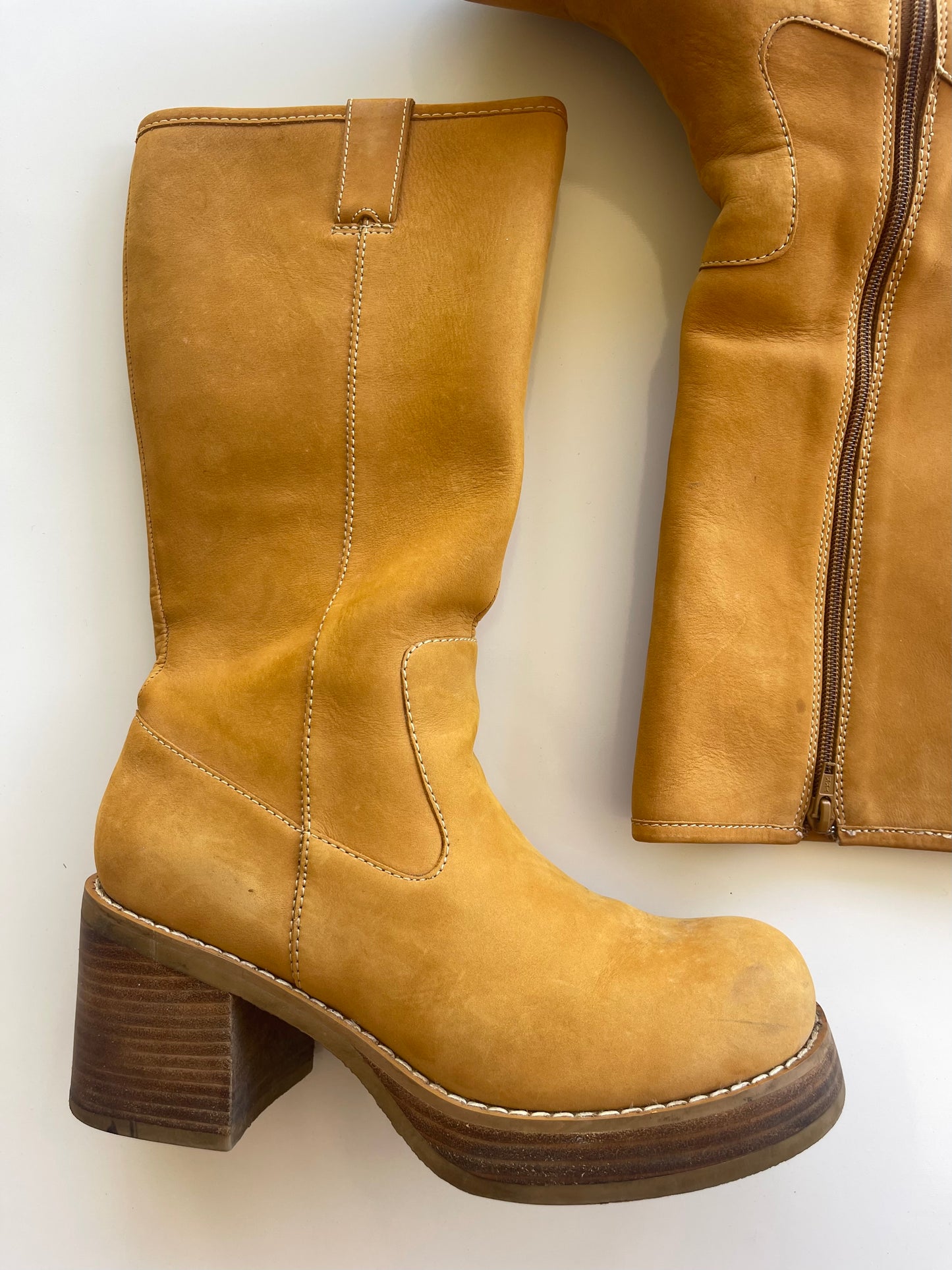 90s Candies Platform Leather Boots