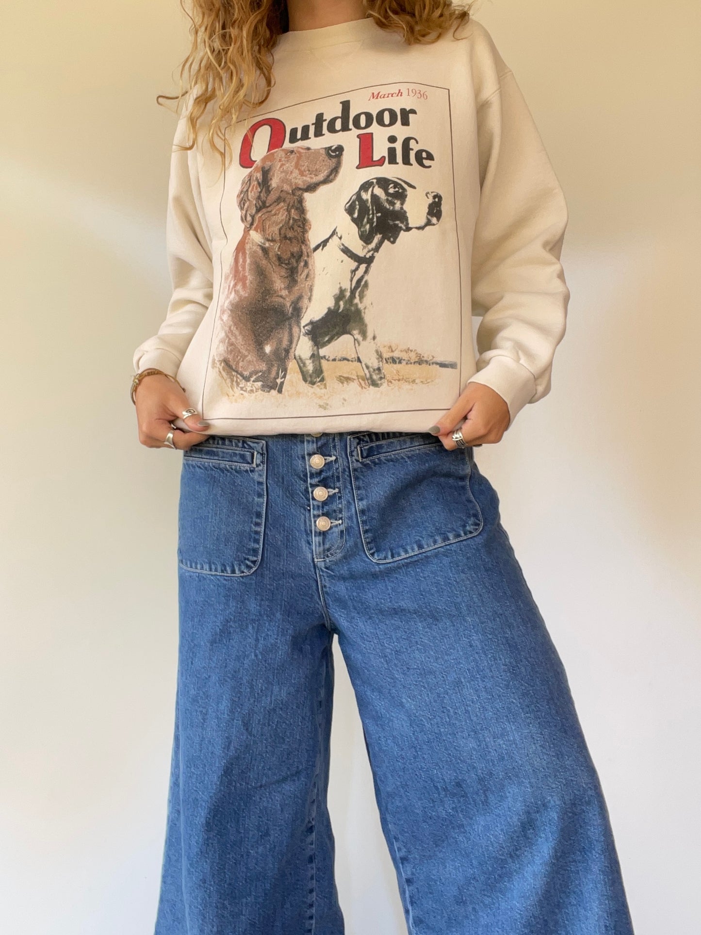 90s Vintage Outdoor Life Graphic Crewneck