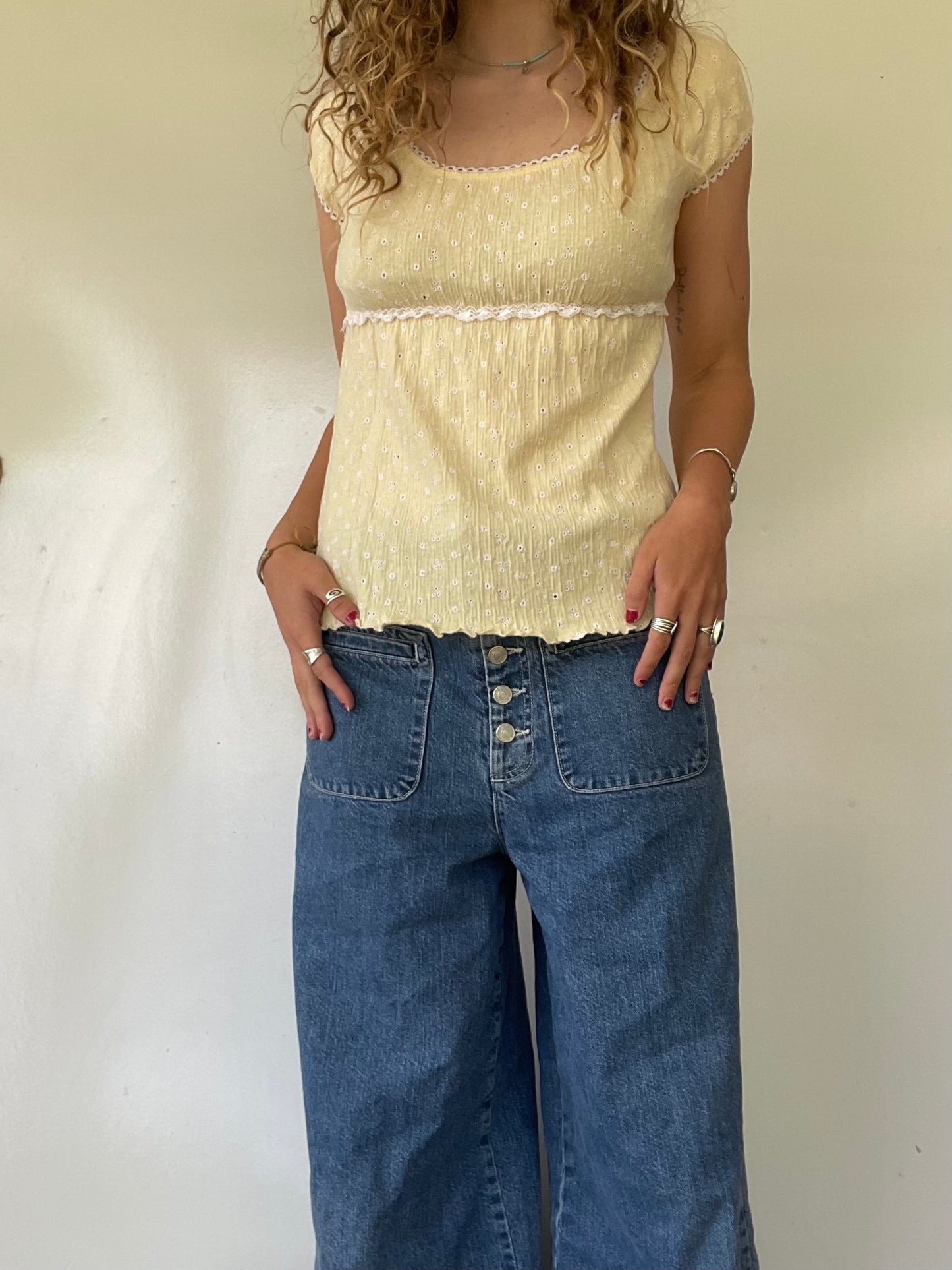 00s Moda International Yellow Blouse