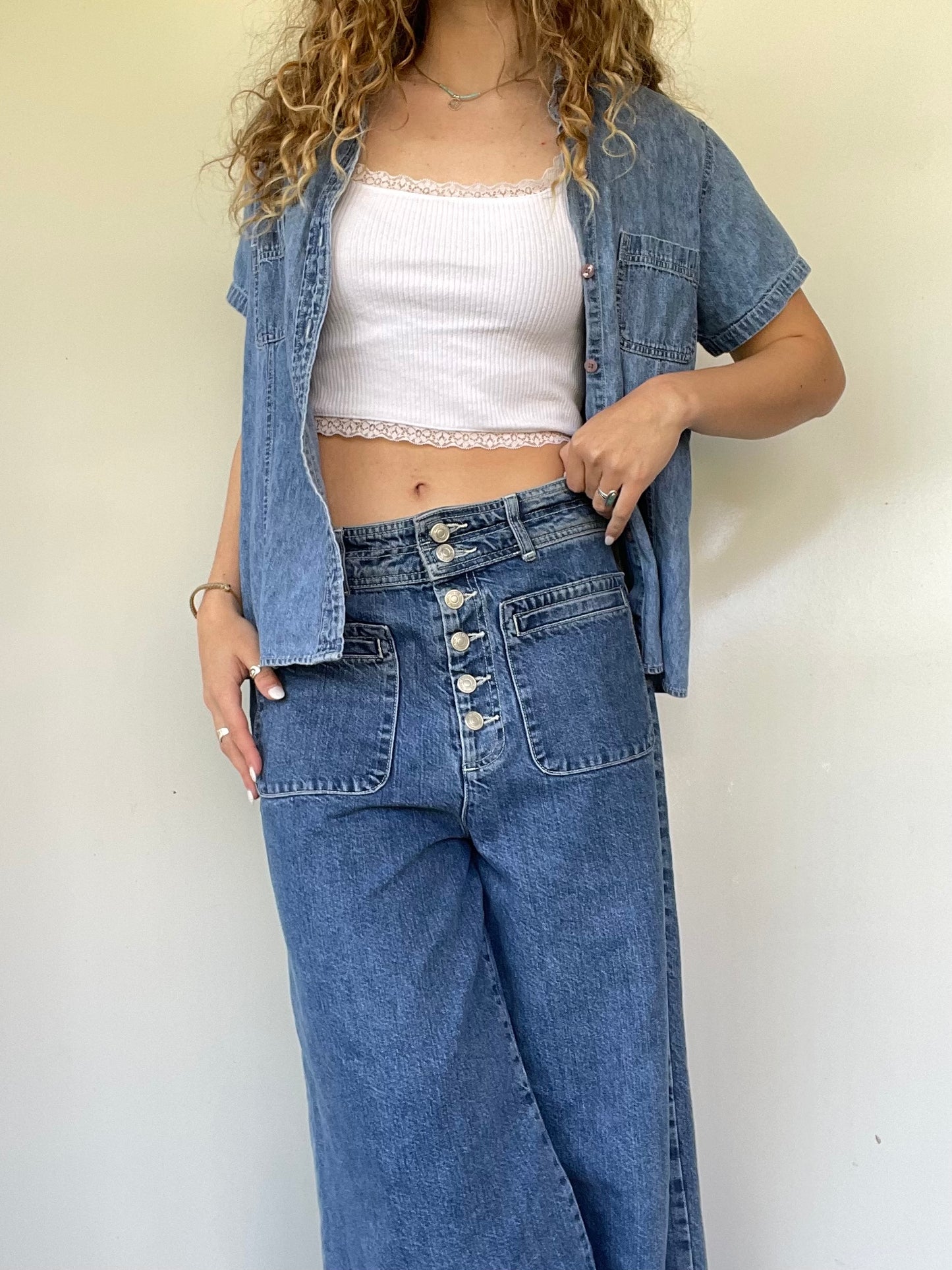 90s Jean Button Up