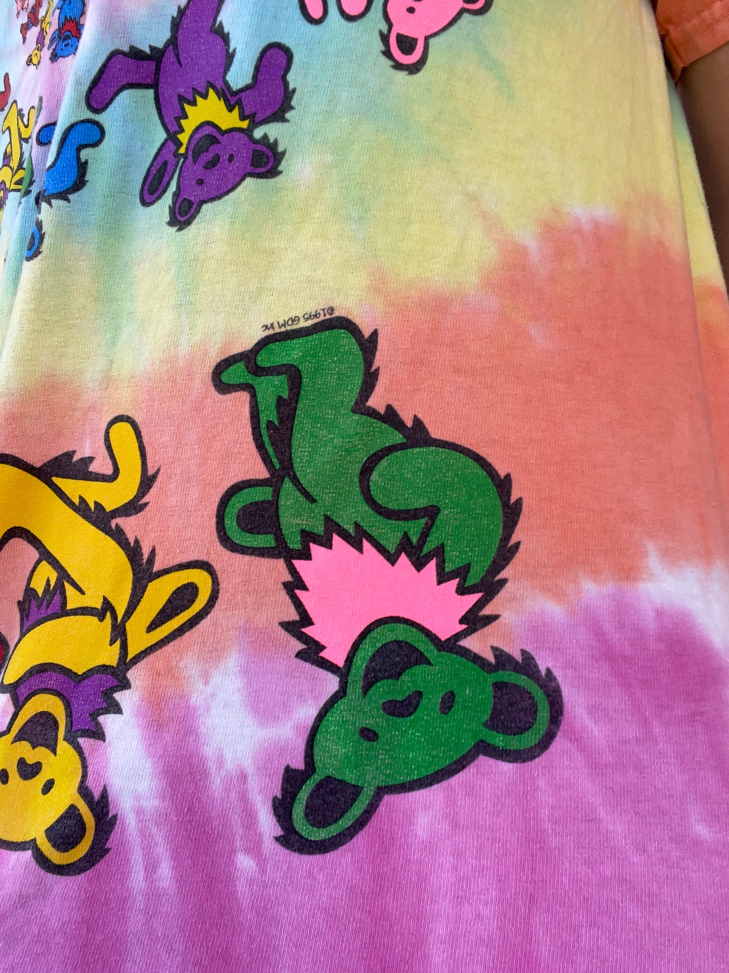 1995 Graphic Liquid Blue Grateful Dead Tie Dye T-Shirt