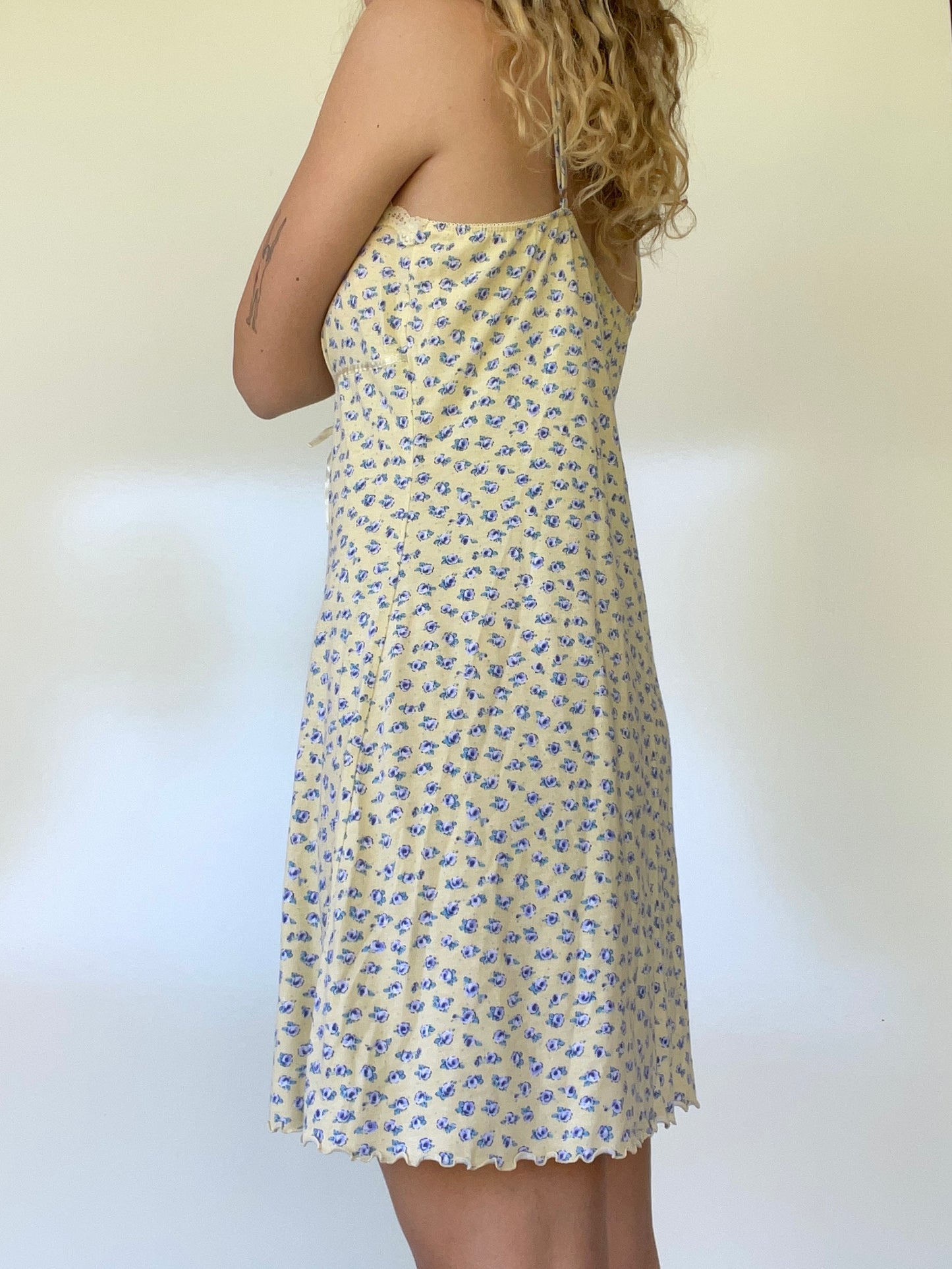 00s Yellow Floral Dress