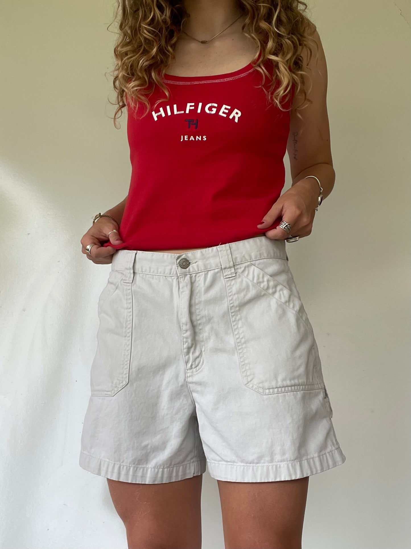 00s Cream Cargo Shorts