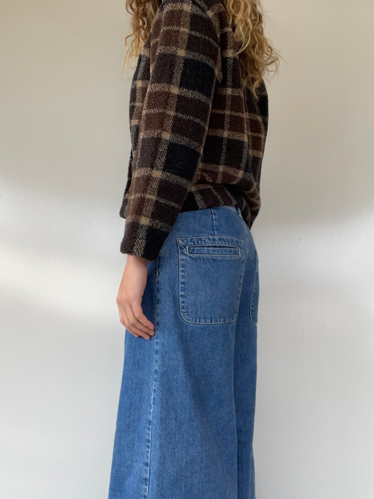 Vintage Plaid Fleece Button Up
