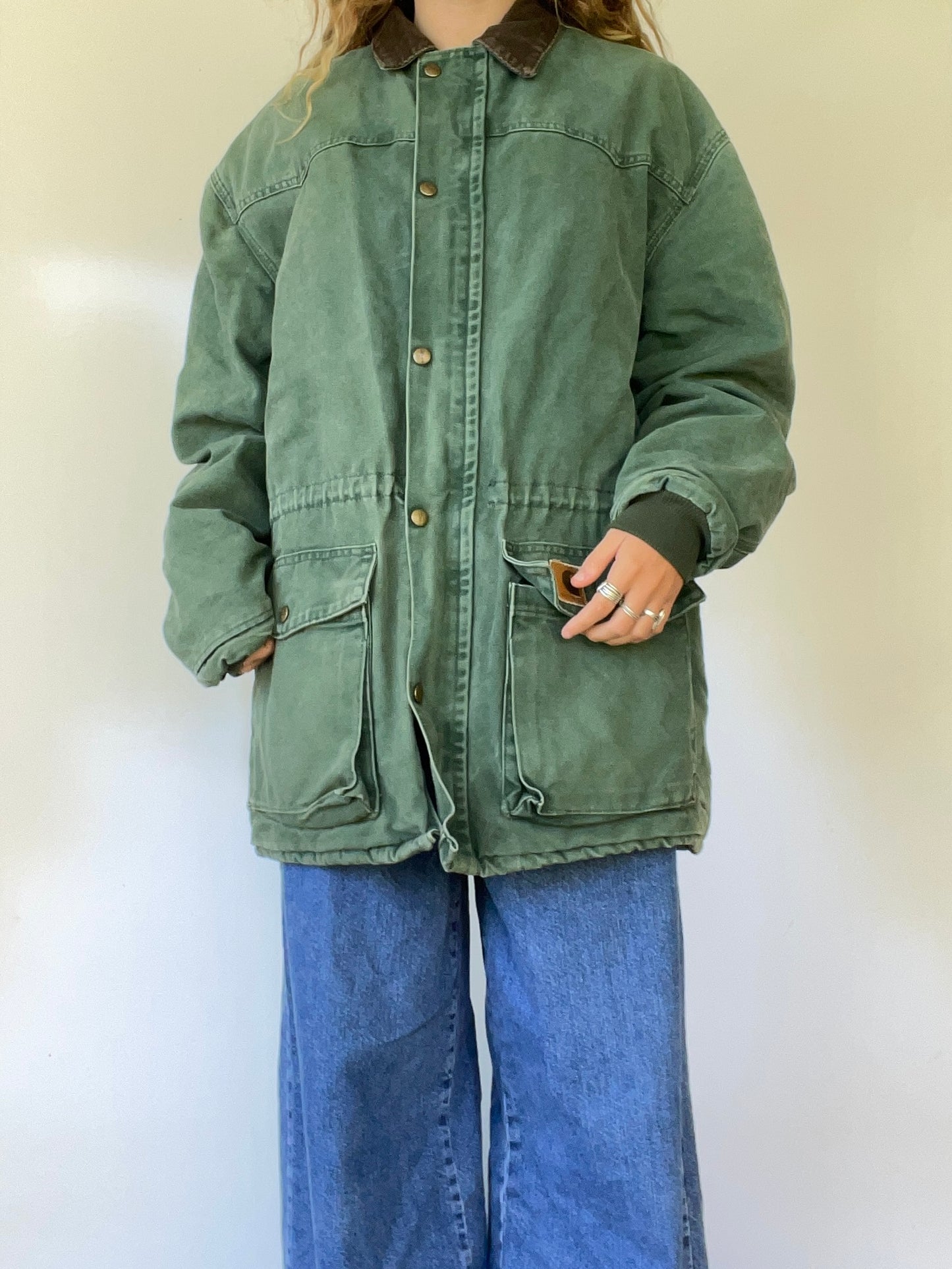 90s Carhartt Quilt Lined Hunter Green Canvas Jacket