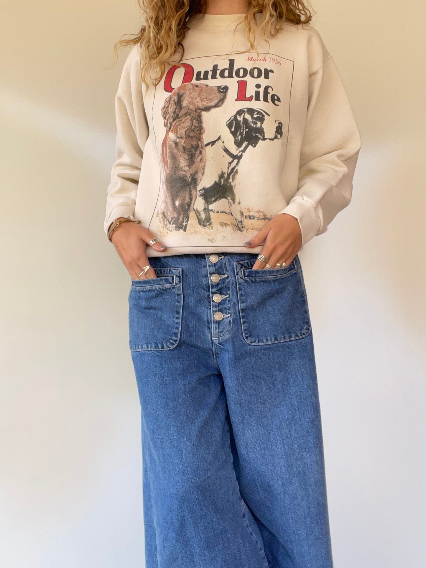 90s Vintage Outdoor Life Graphic Crewneck
