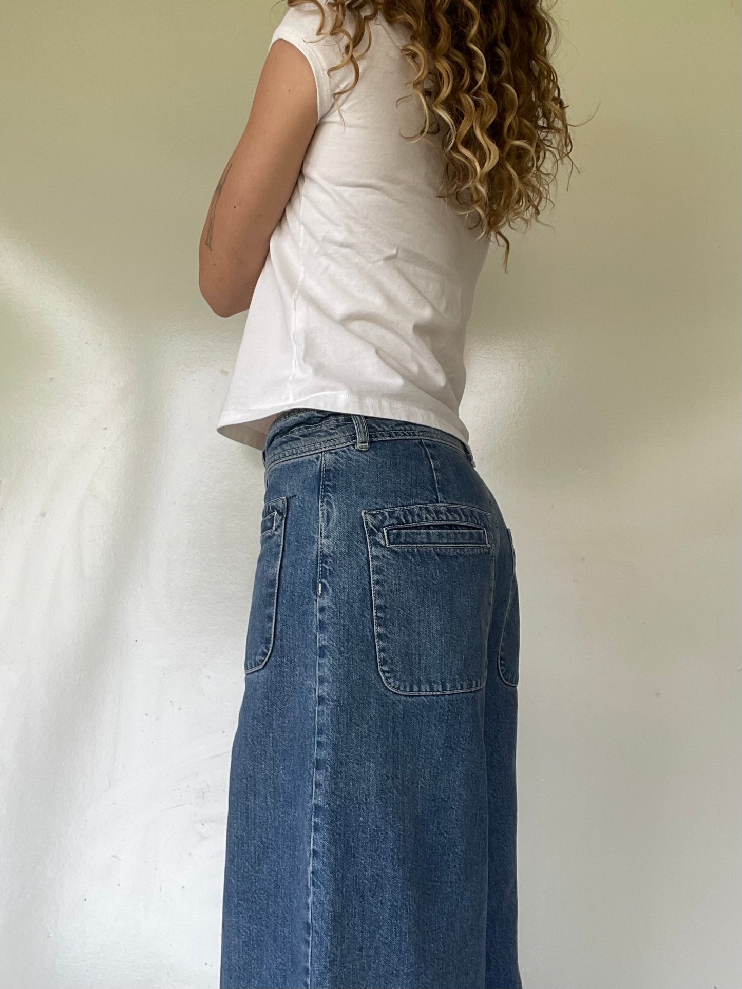 00s Sequined Embroidered Flower Baby Tee
