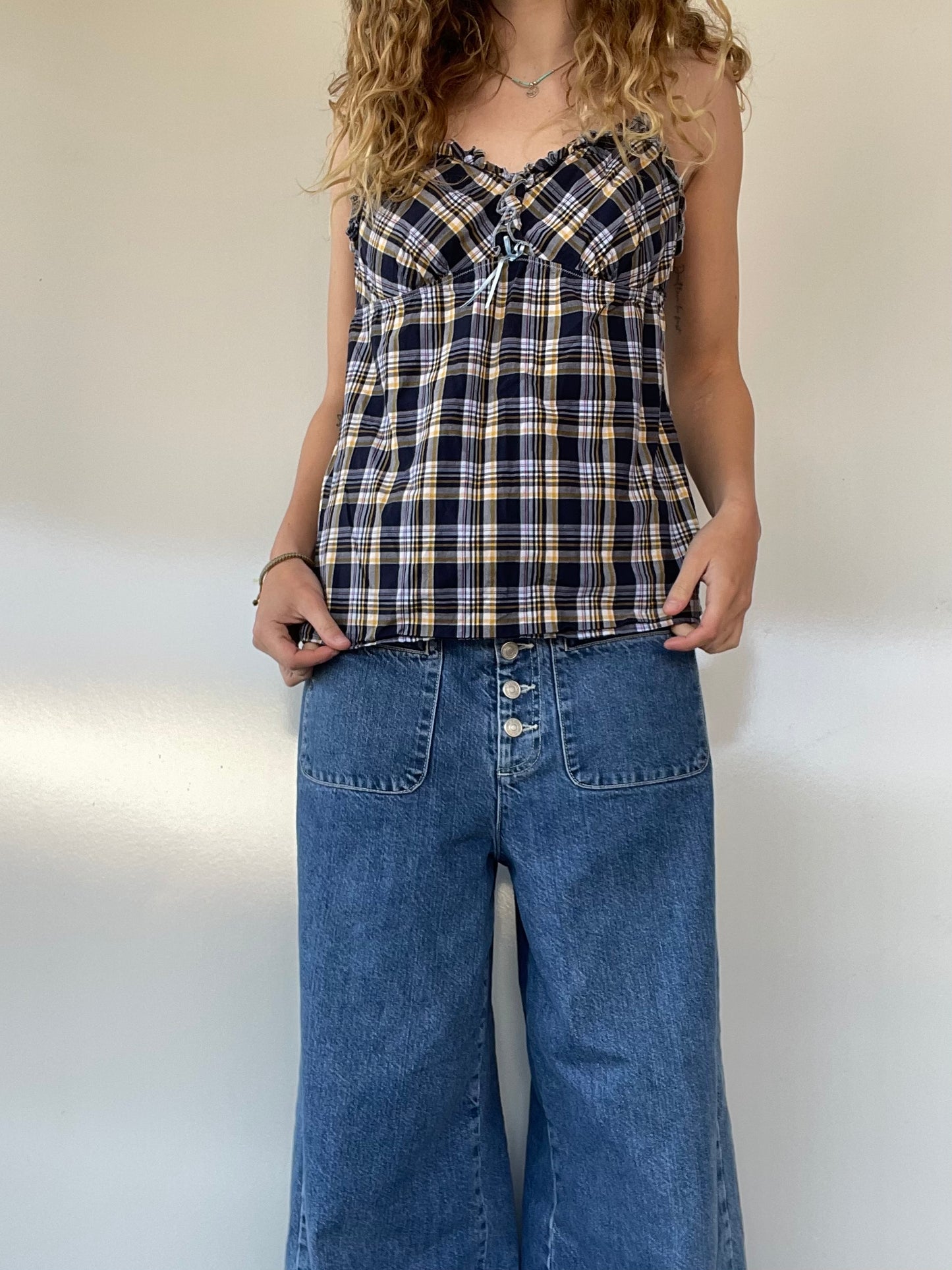 GAP Plaid Camisole Tank Top