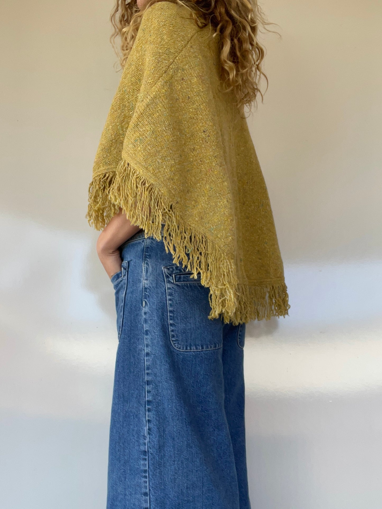 Vintage Poncho Shawl Sweater Top