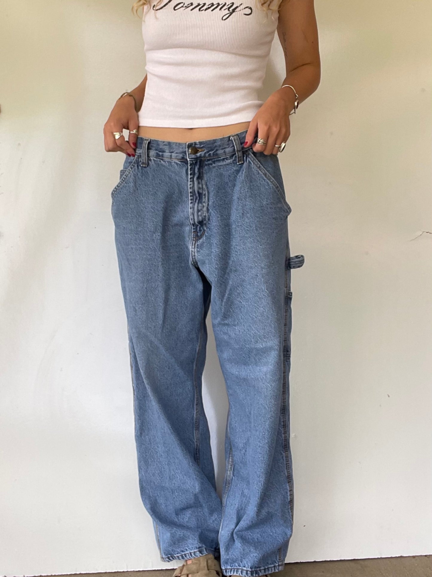 90s Light Wash Cargo Jeans