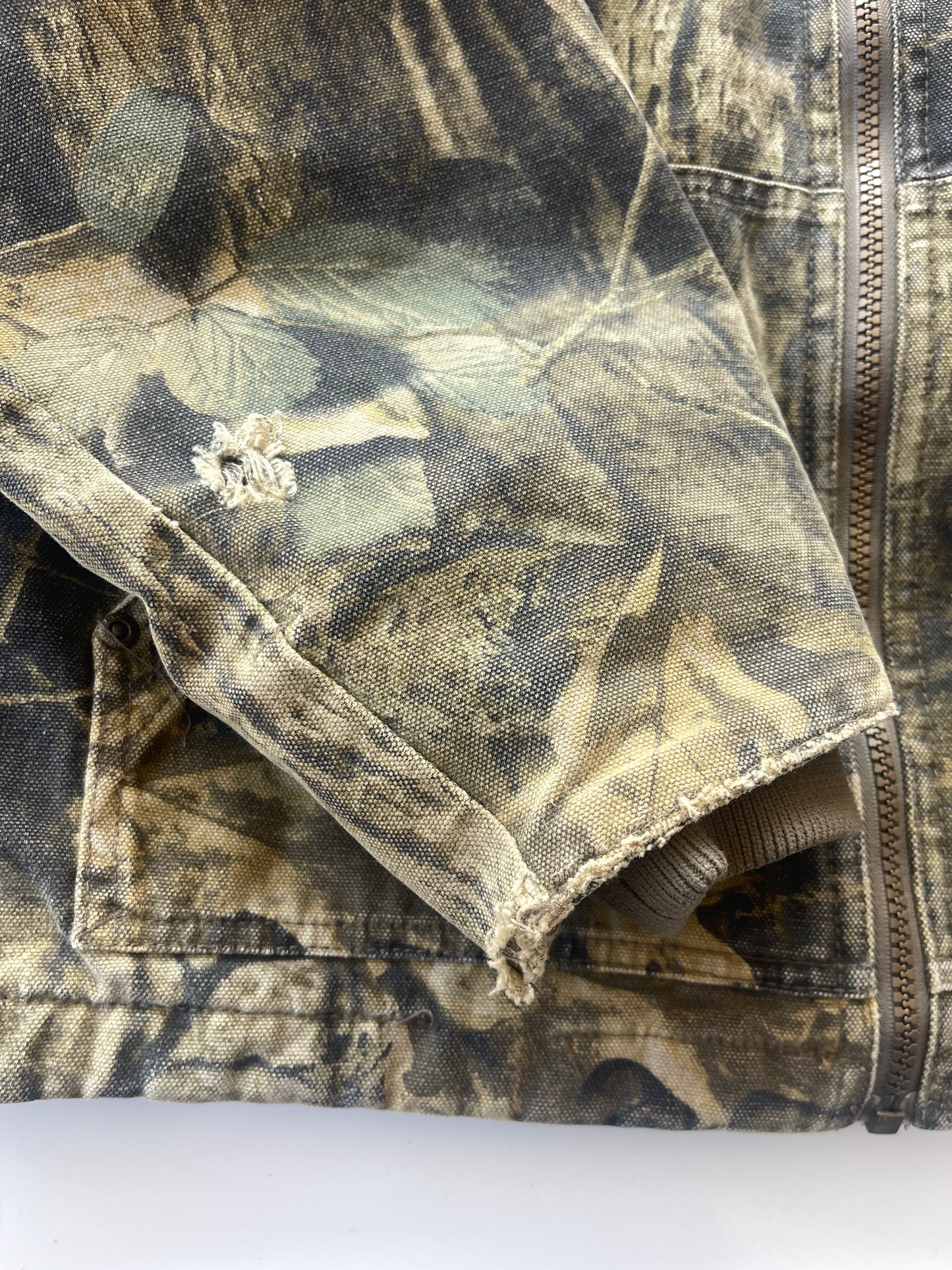 Columbia Camo Canvas Jacket Sherpa Lined