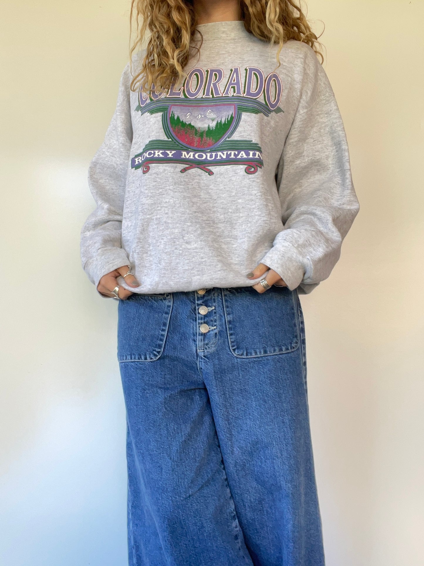 90s Colorado Grey Crewneck