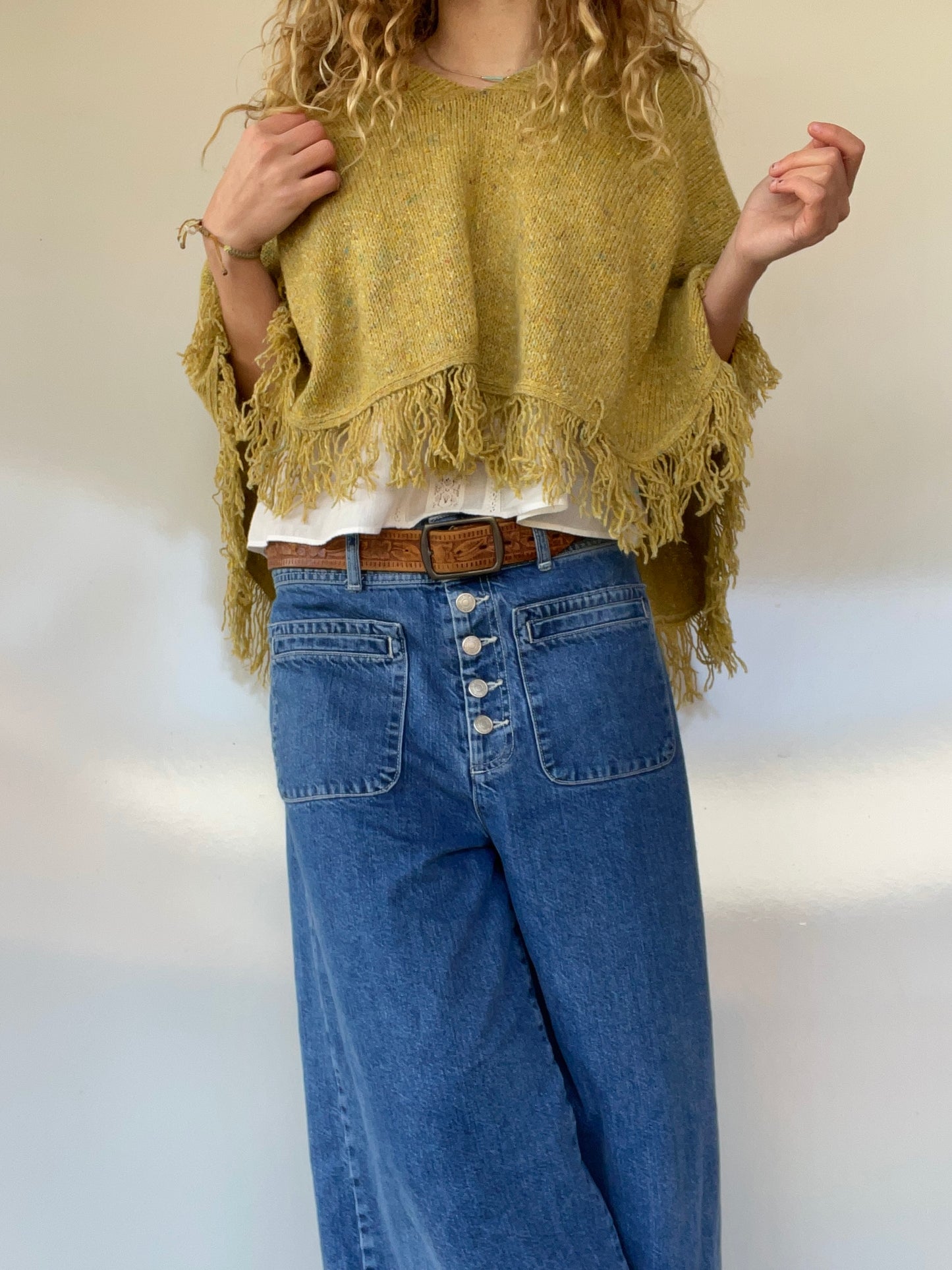 Vintage Poncho Shawl Sweater Top