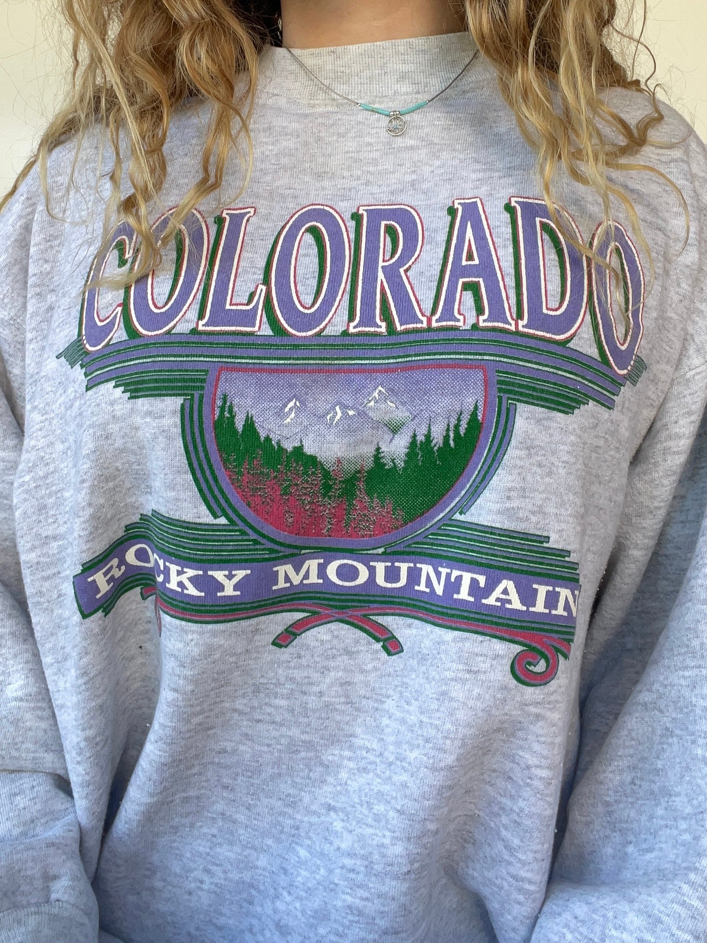 90s Colorado Grey Crewneck