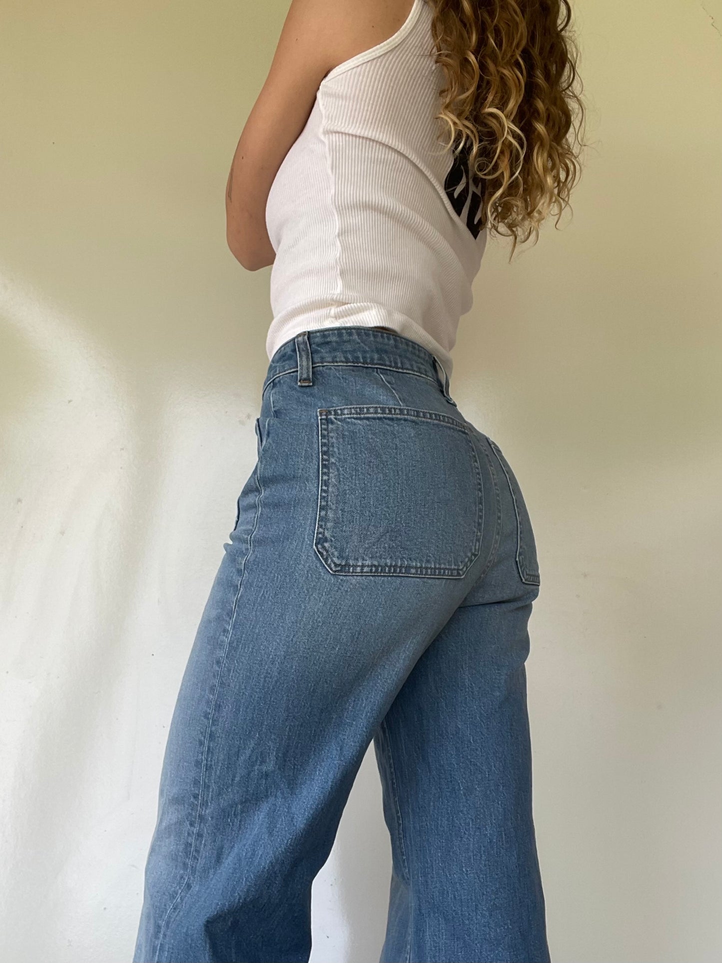 J.Crew Patch Pocket Wide Leg Jeans