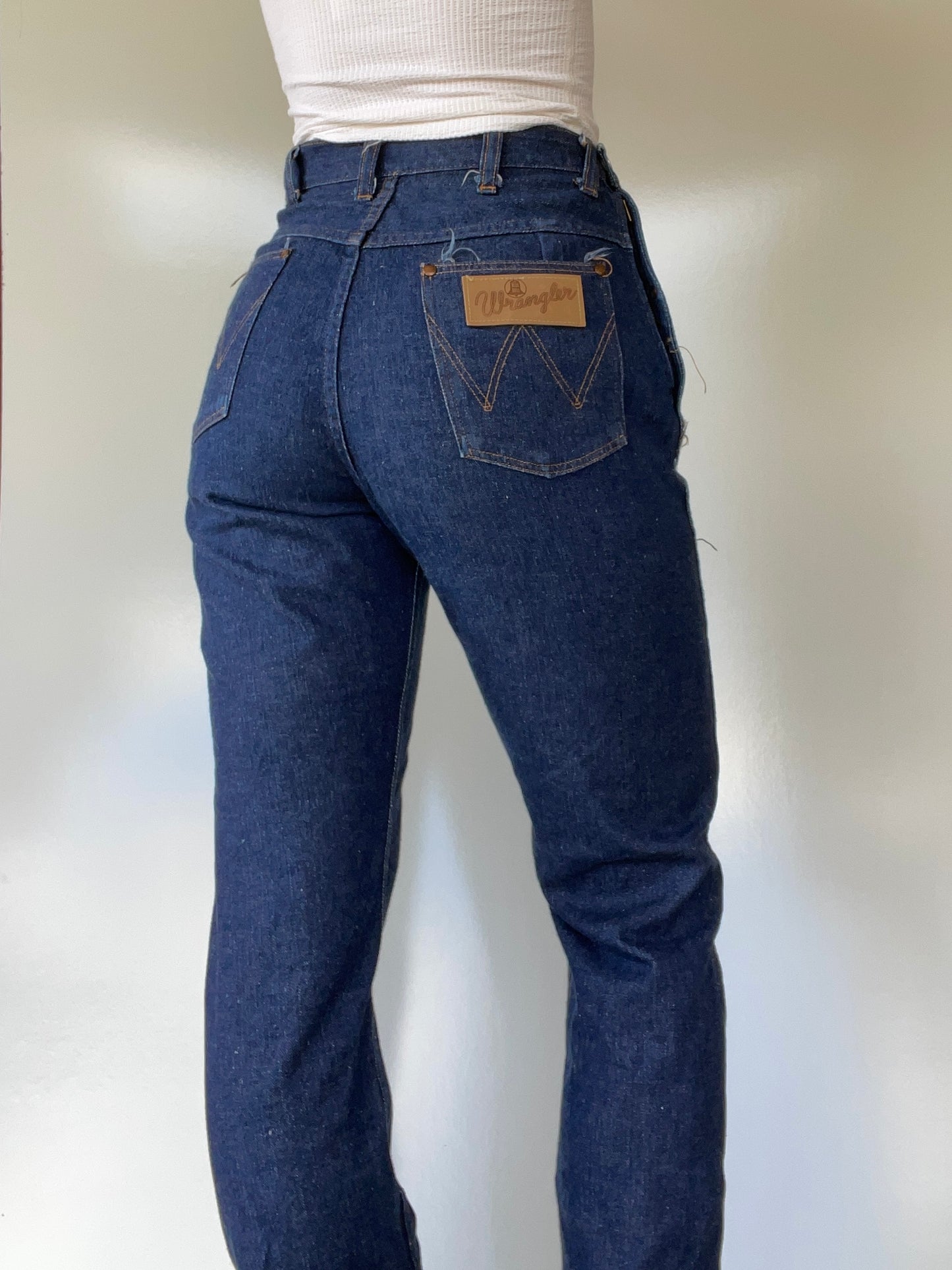 1950s Vintage Wrangler Blue Bell Side Zip Denim Jeans