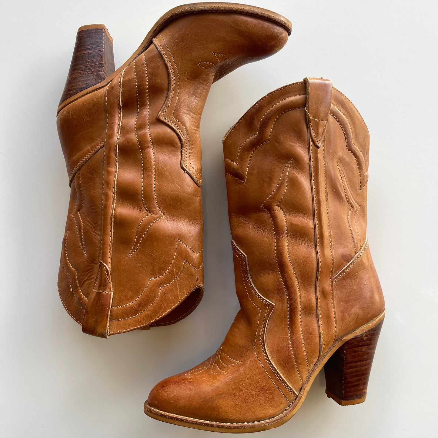 70s/80s Vintage Leather Cowboy Boots
