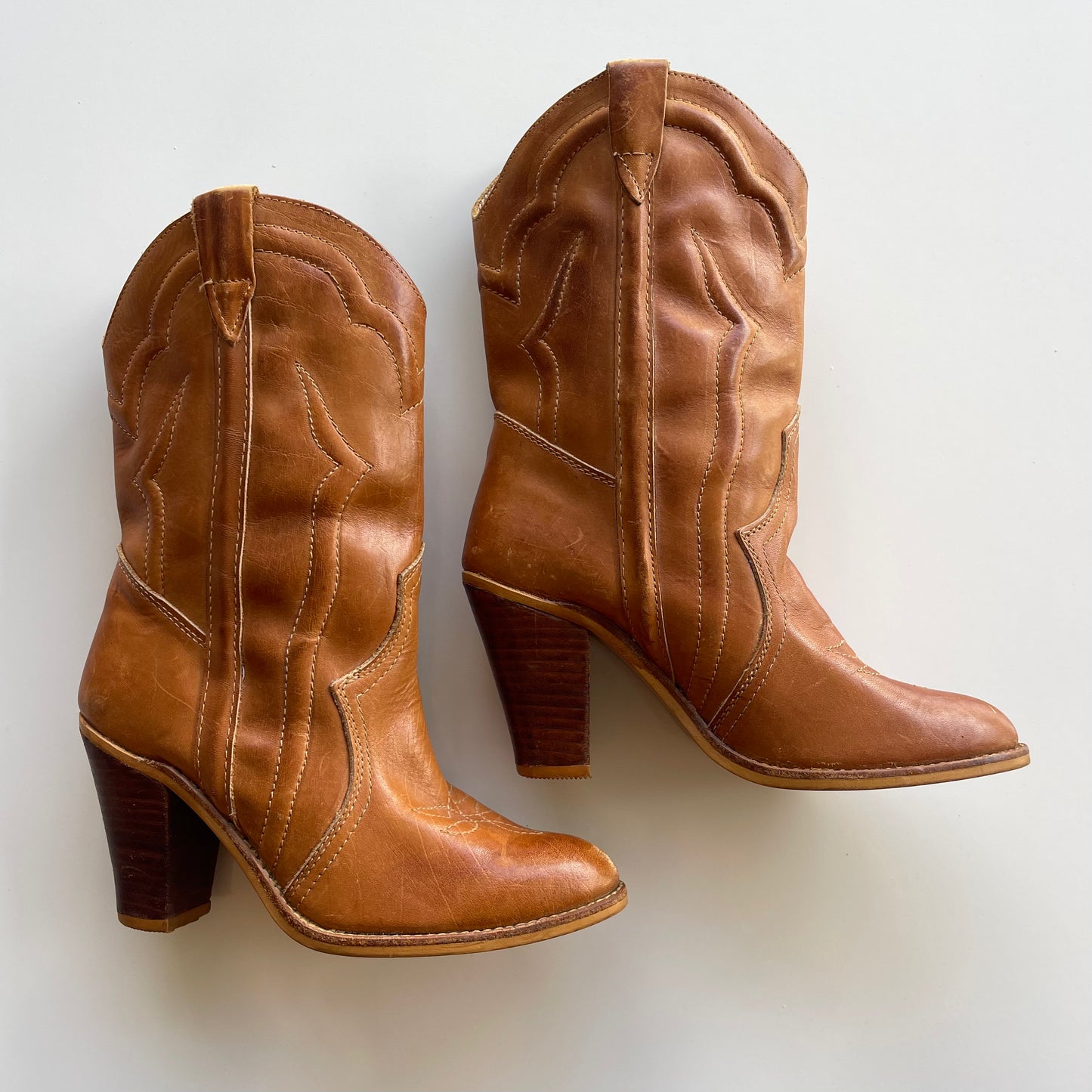 70s/80s Vintage Leather Cowboy Boots