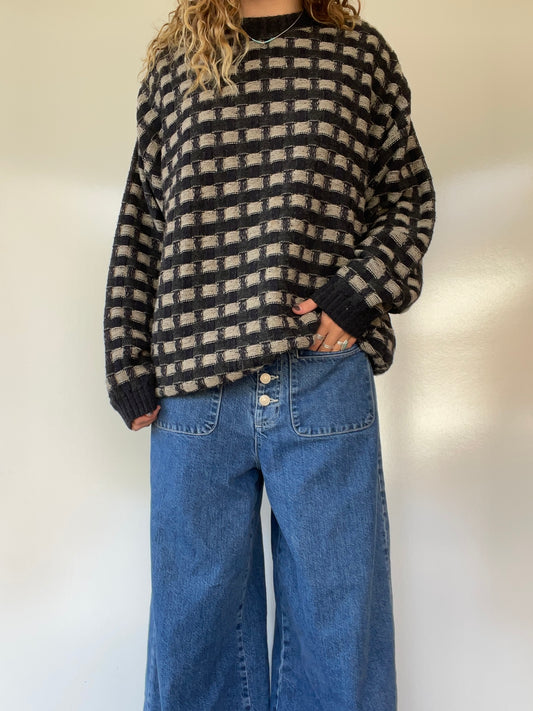 90s Checkered Sweater
