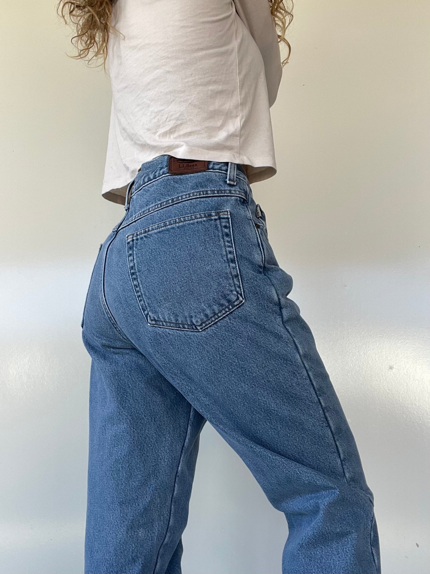 LL Bean Green Fleece Lined Jeans