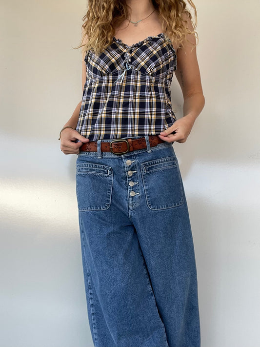 GAP Plaid Camisole Tank Top
