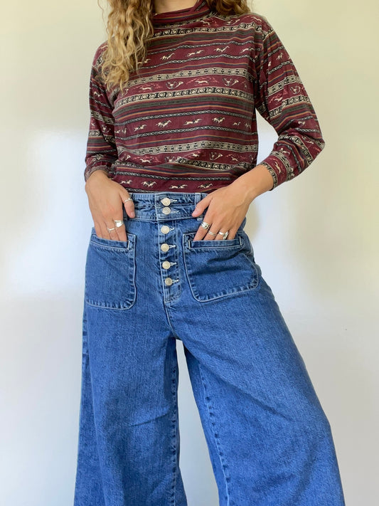 Vintage Western Turtleneck