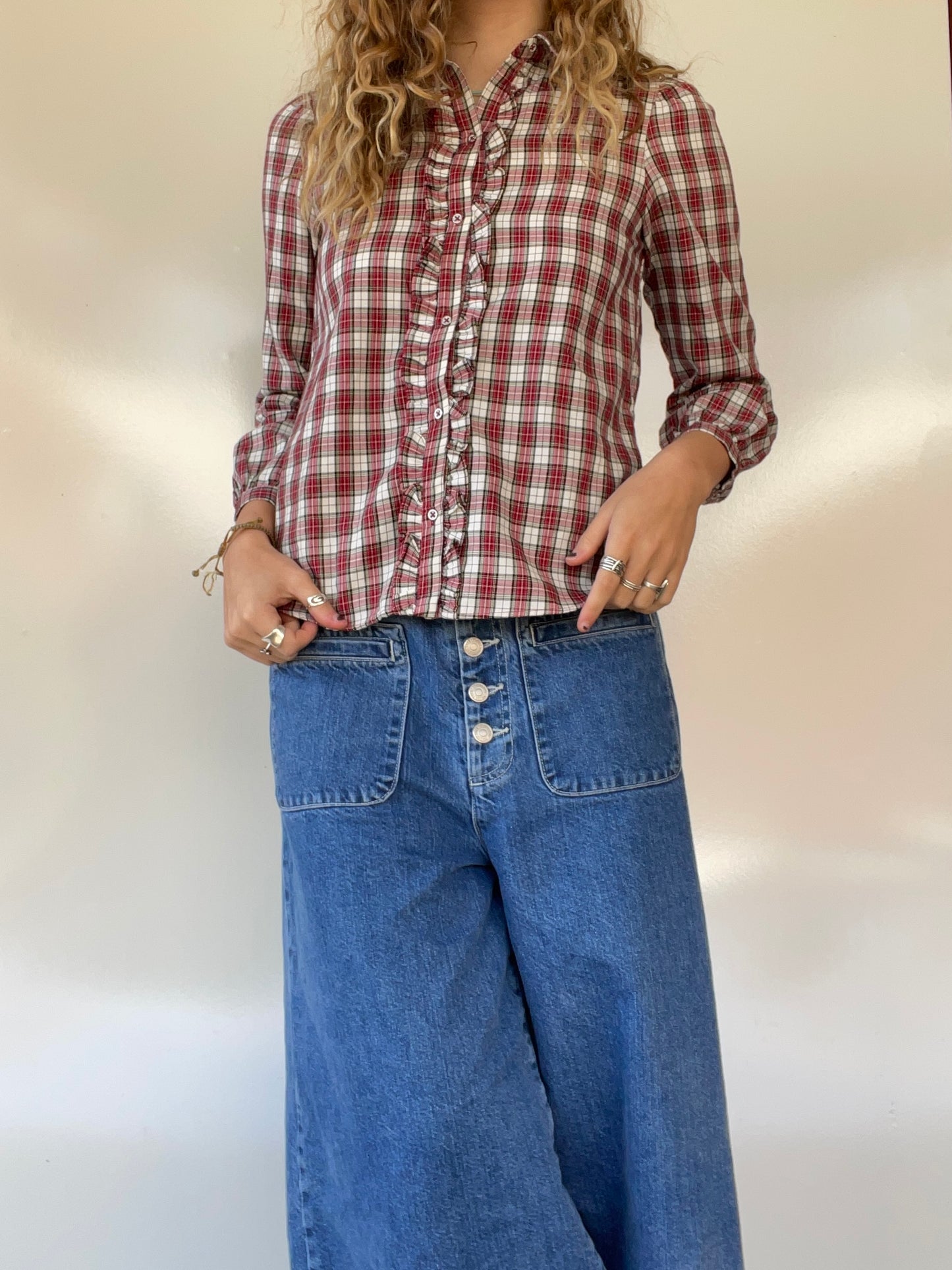 Zara Plaid Button Up