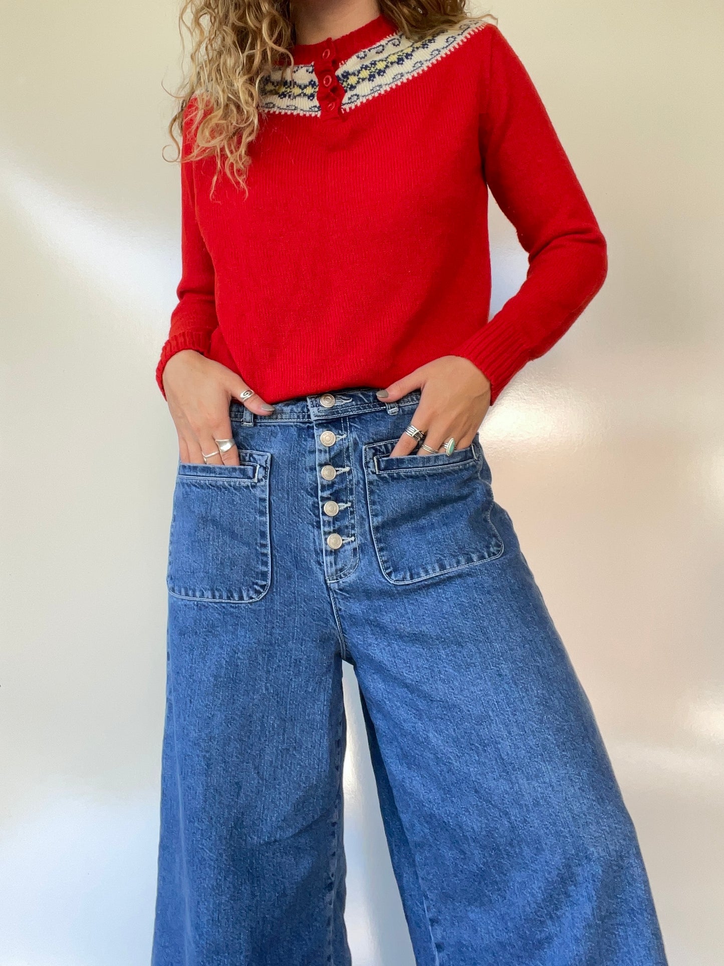 80s Red Sweater