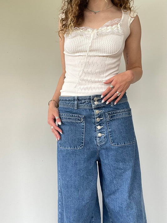 Vintage White Lace Top