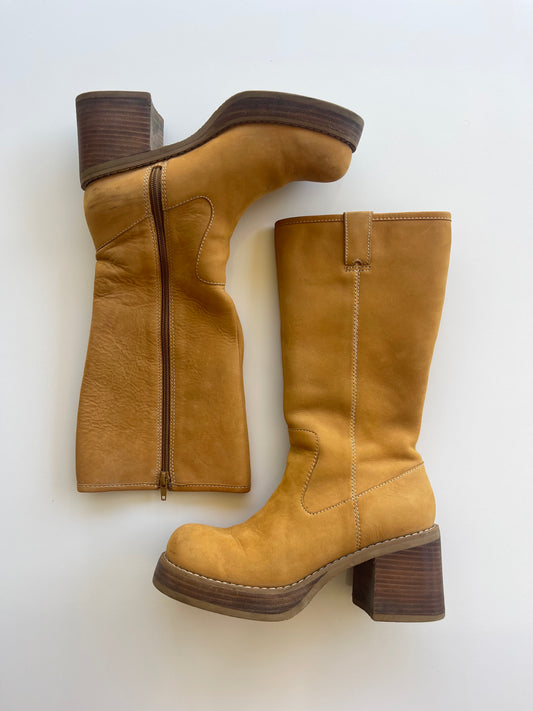 90s Candies Platform Leather Boots
