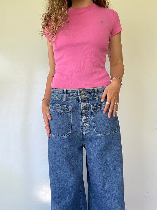 90s Ralph Lauren Pink Baby Tee
